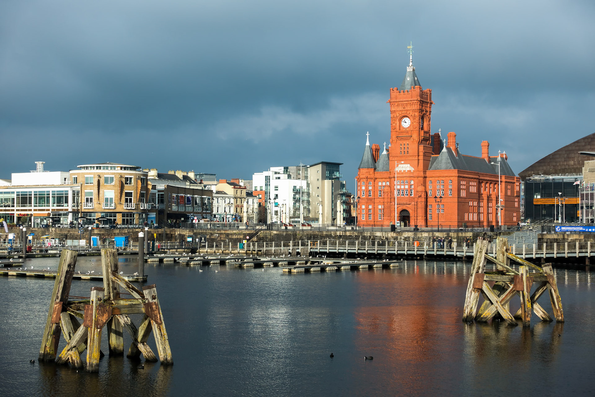 Pierhead and Millenium Centre Buildings Cardiff Bay