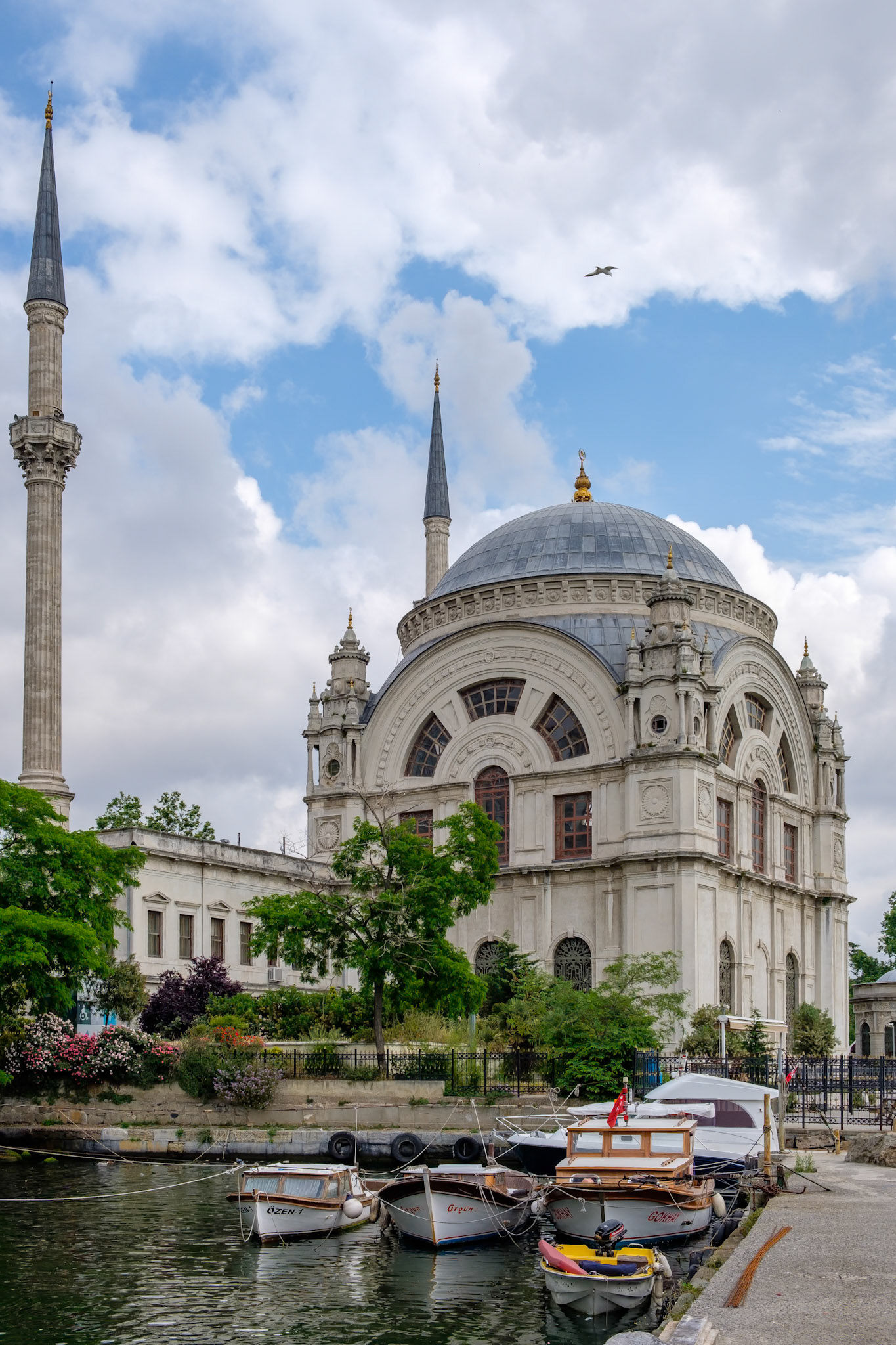 ISTANBUL, TURKEY - MAY 29 : Exterior view of the Bezmi Alem Valide Sultan Mosque in Istanbul Turkey on May 29, 2018