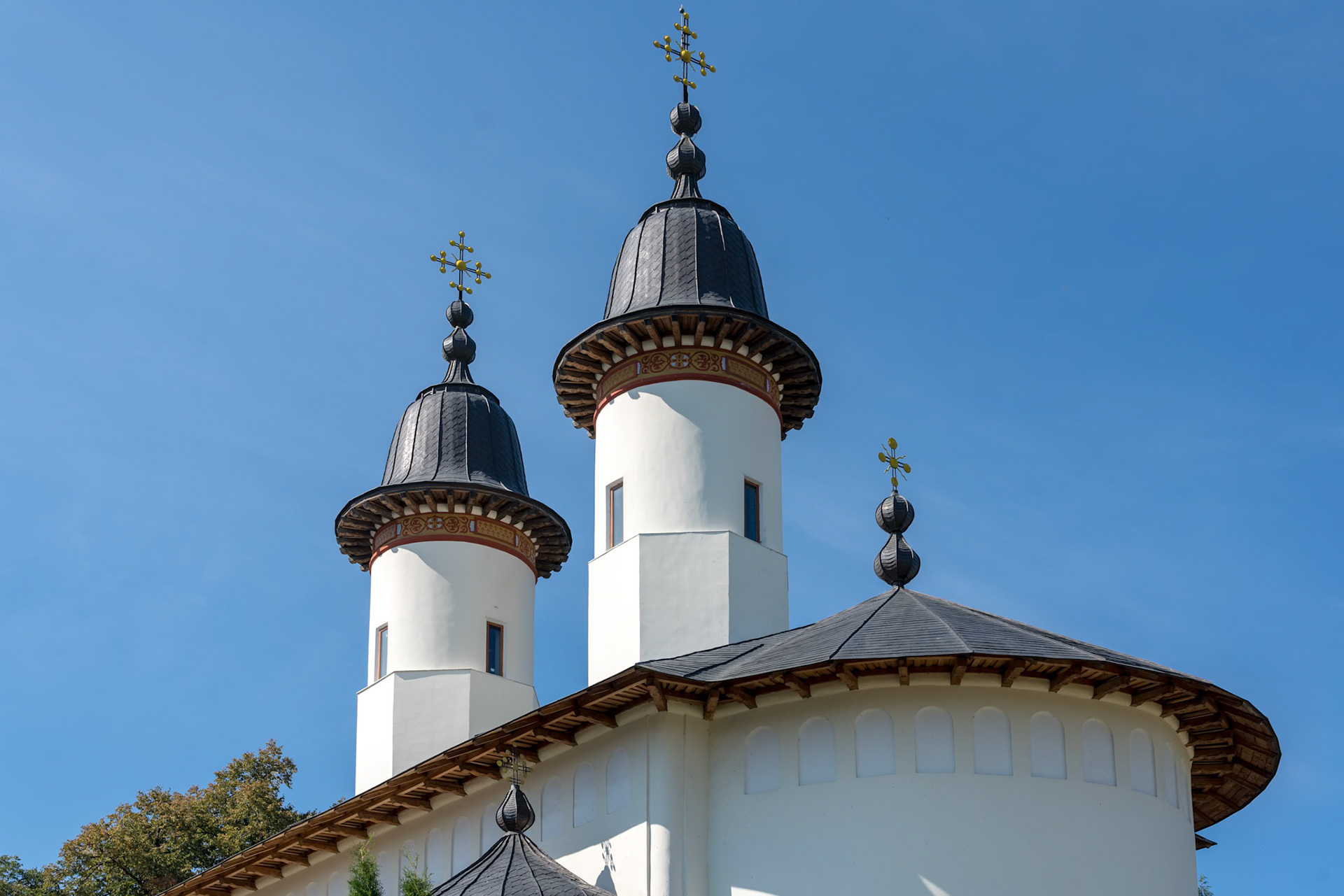 AGAPIA, MOLDOVIA/ROMANIA - SEPTEMBER 19 : Exterior view of Agapia Monastery in Agapia Moldovia Romania on September 19, 2018