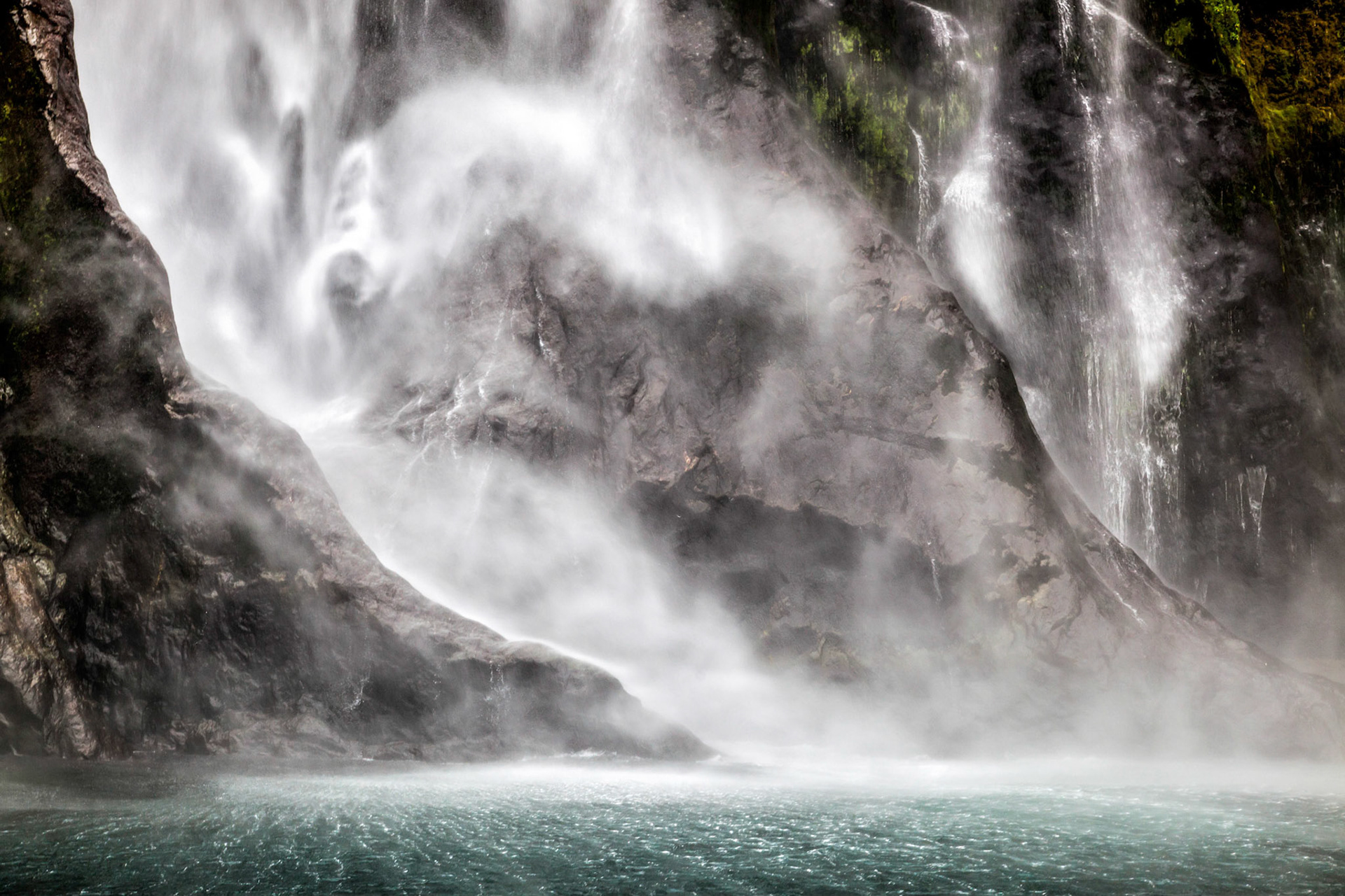 Waterfall at Milford Sound