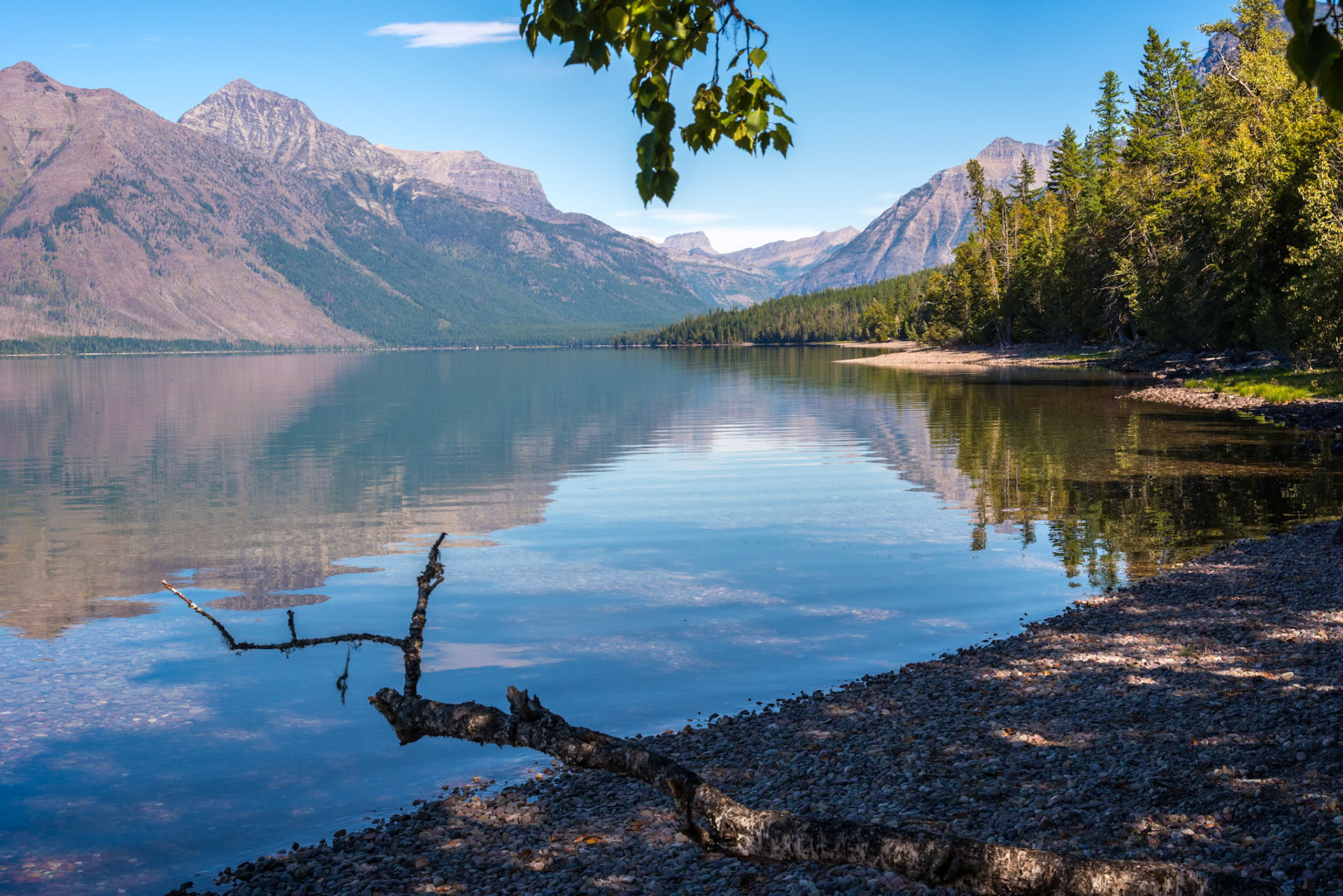 View of Lake McDonald in Montana