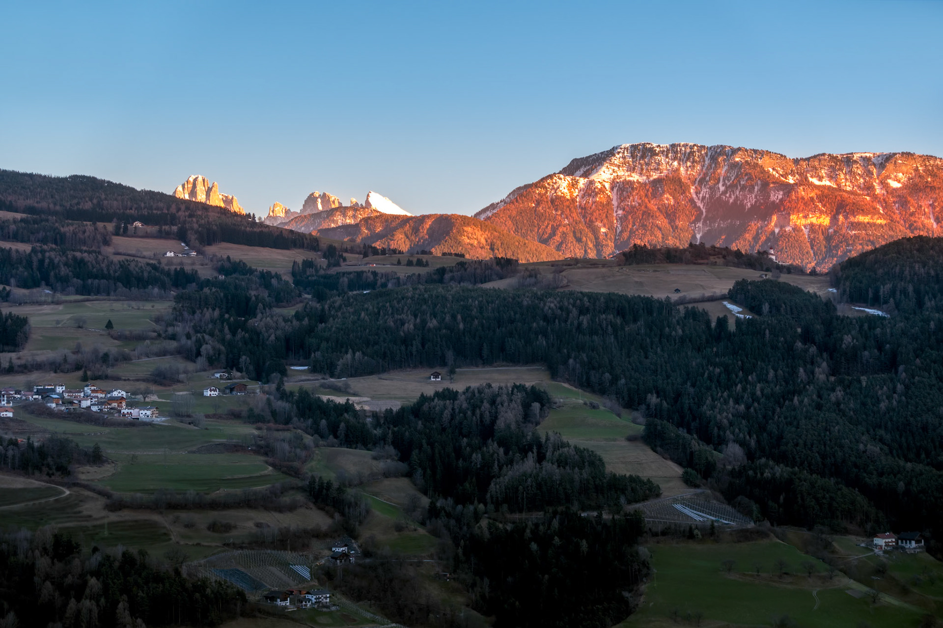 View of the Dolomites from Villanders