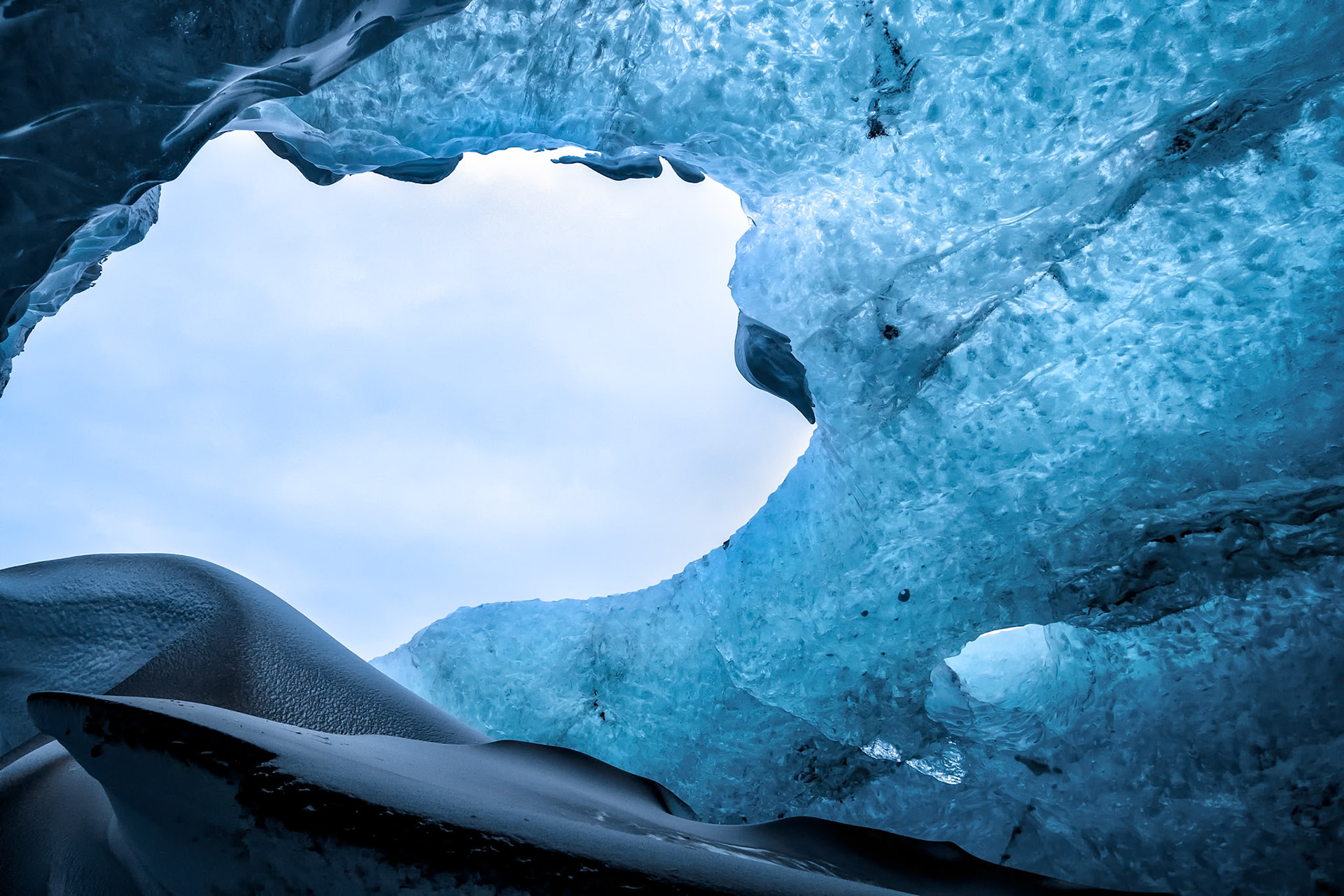 Crystal Ice Cave near Jokulsarlon