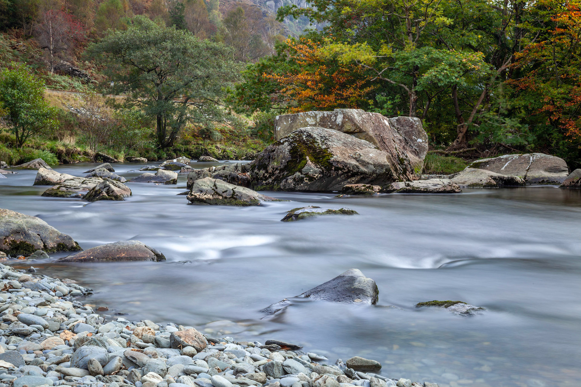 The Glaslyn River in Autumn