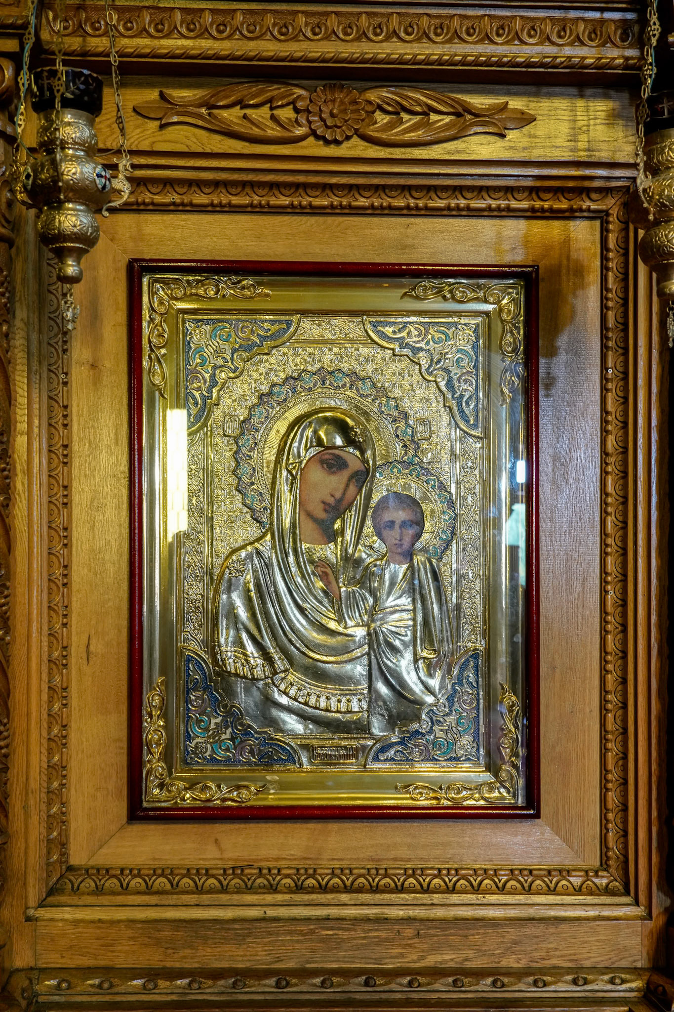 TARGU MURES, TRANSYLVANIA/ROMANIA - SEPTEMBER 17 : Icon in Ascension Cathedral in Targu Mures Transylvania Romania on September 17, 2018