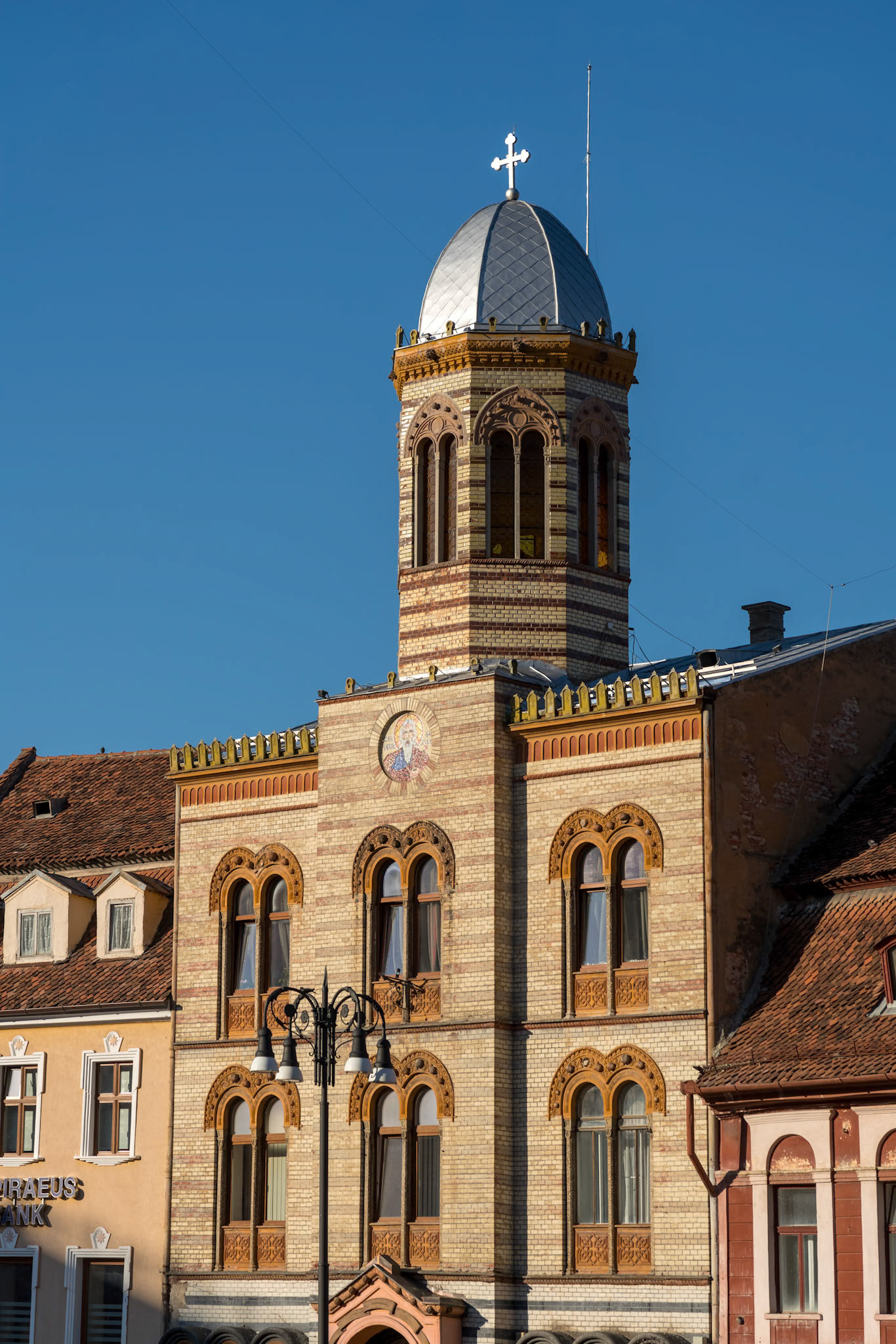BRASOV, TRANSYLVANIA/ROMANIA - SEPTEMBER 20 : View of the town square in Brasov Transylvania Romania on September 20, 2018