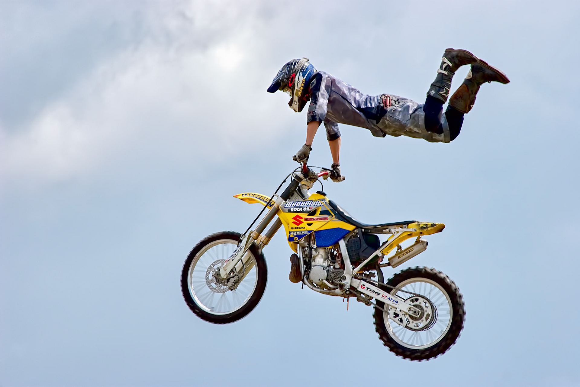 Stunt Motorcyclist at the Hop Farm in Kent