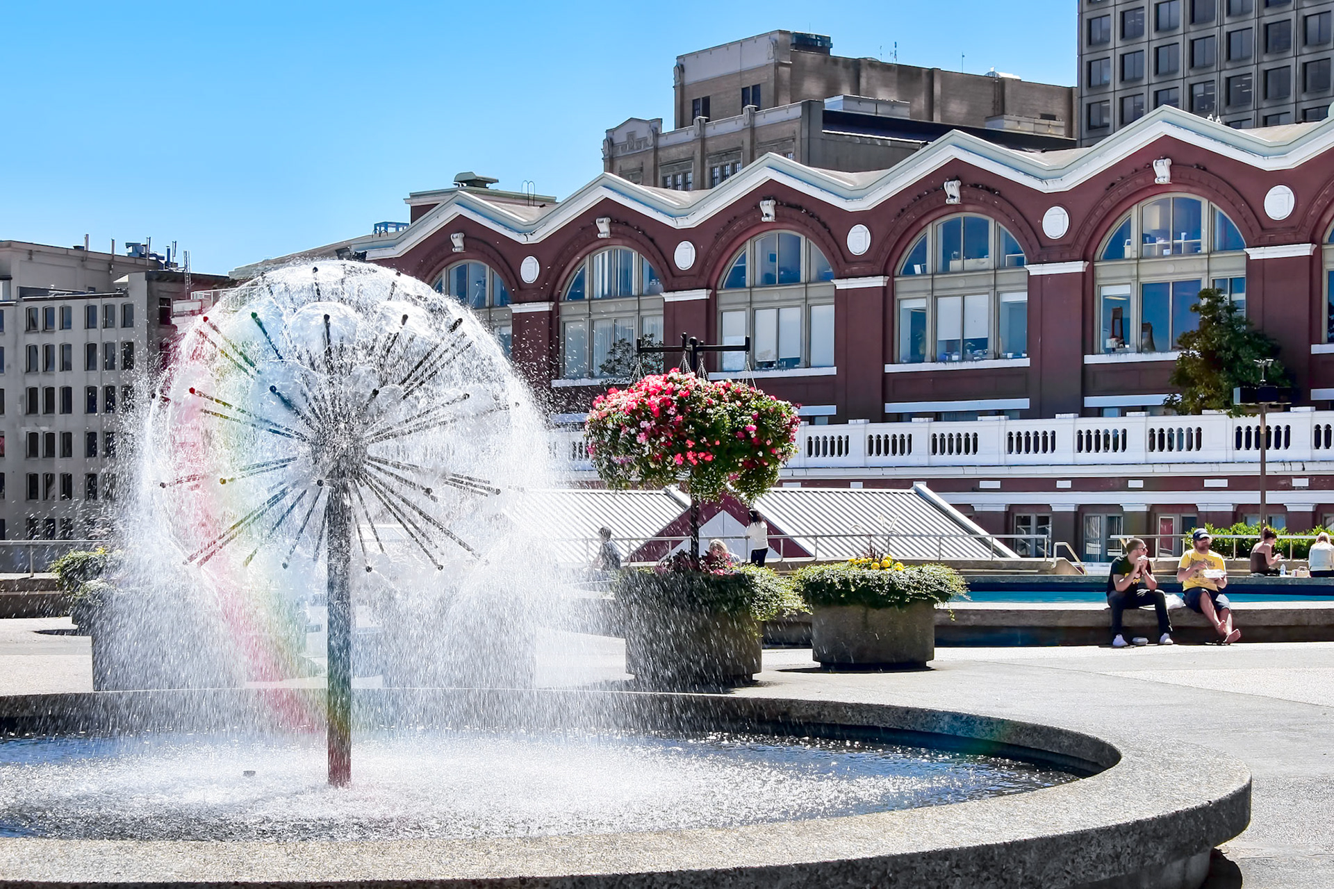 Water Feature in a Square in Vancouver