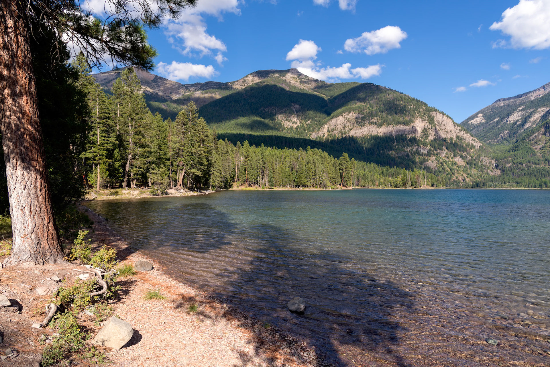 Scenic View of Holland Lake in Montana