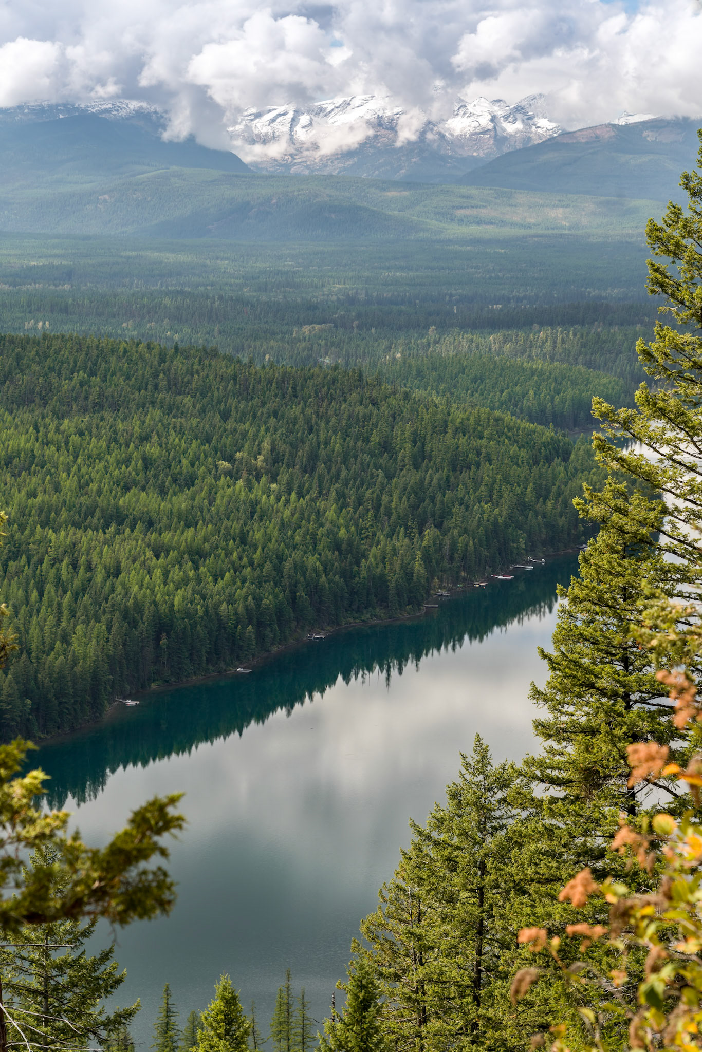 Autumnal View of Holland Lake in Montana