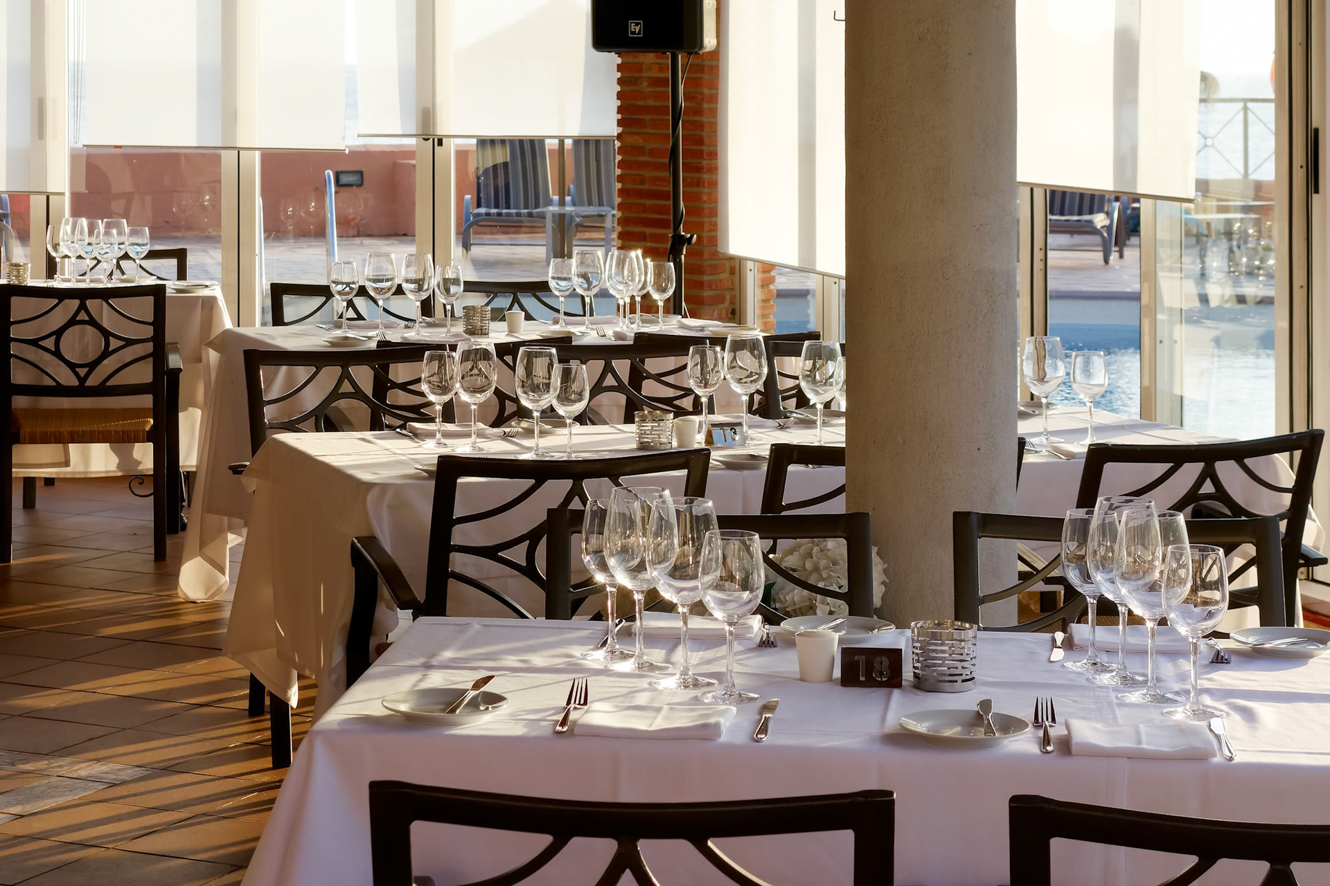 Evening Sunshine Filtering into the Restaurant at Dona Lola