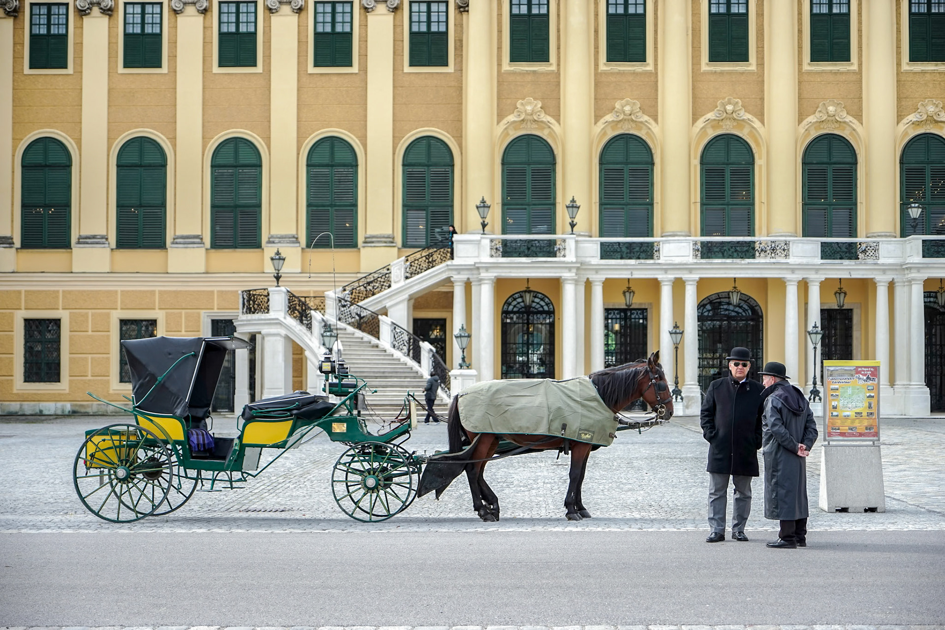 Horse and Carriage at the Schonbrunn Palace in Vienna
