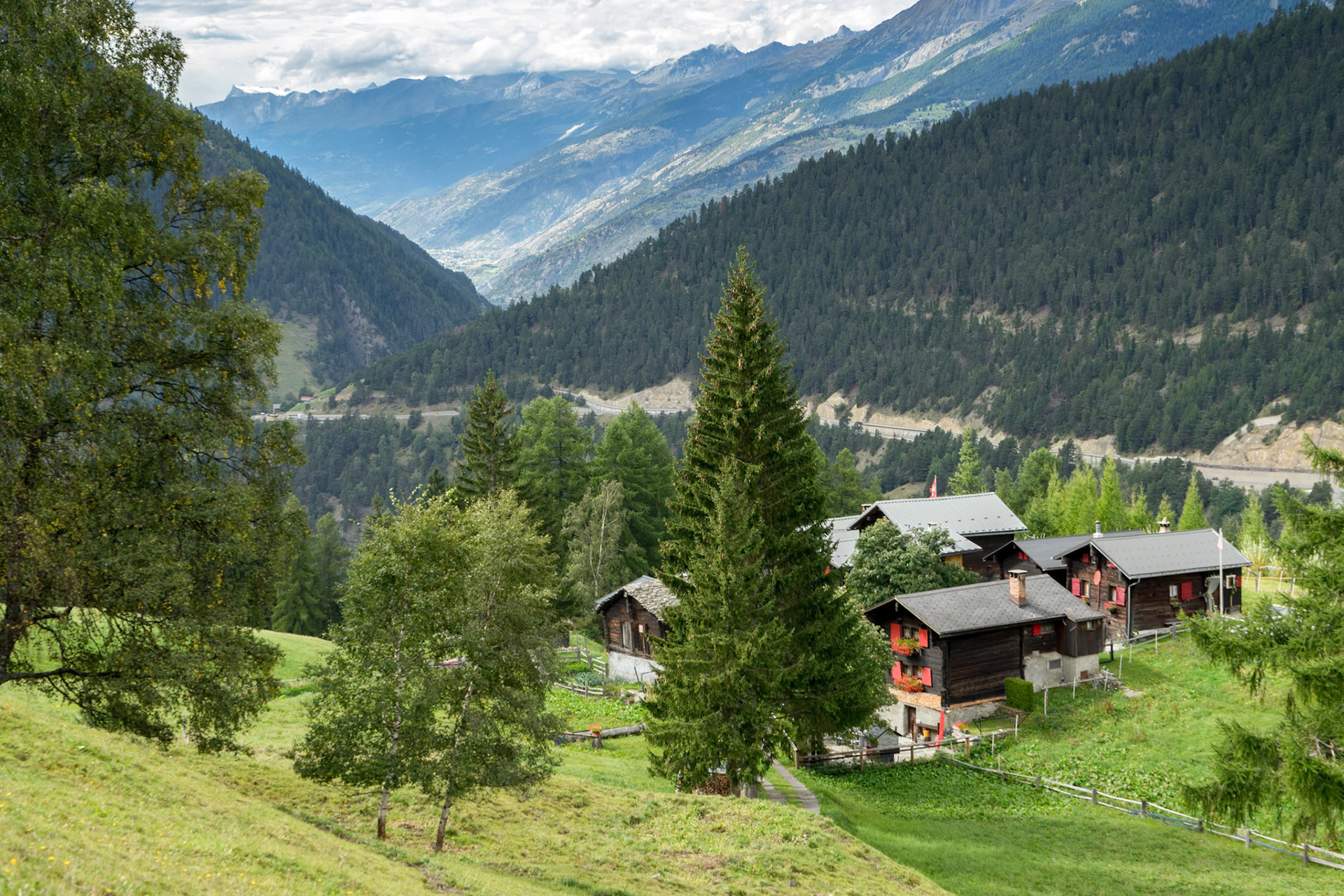 View from the Simplon Pass in Switzerland