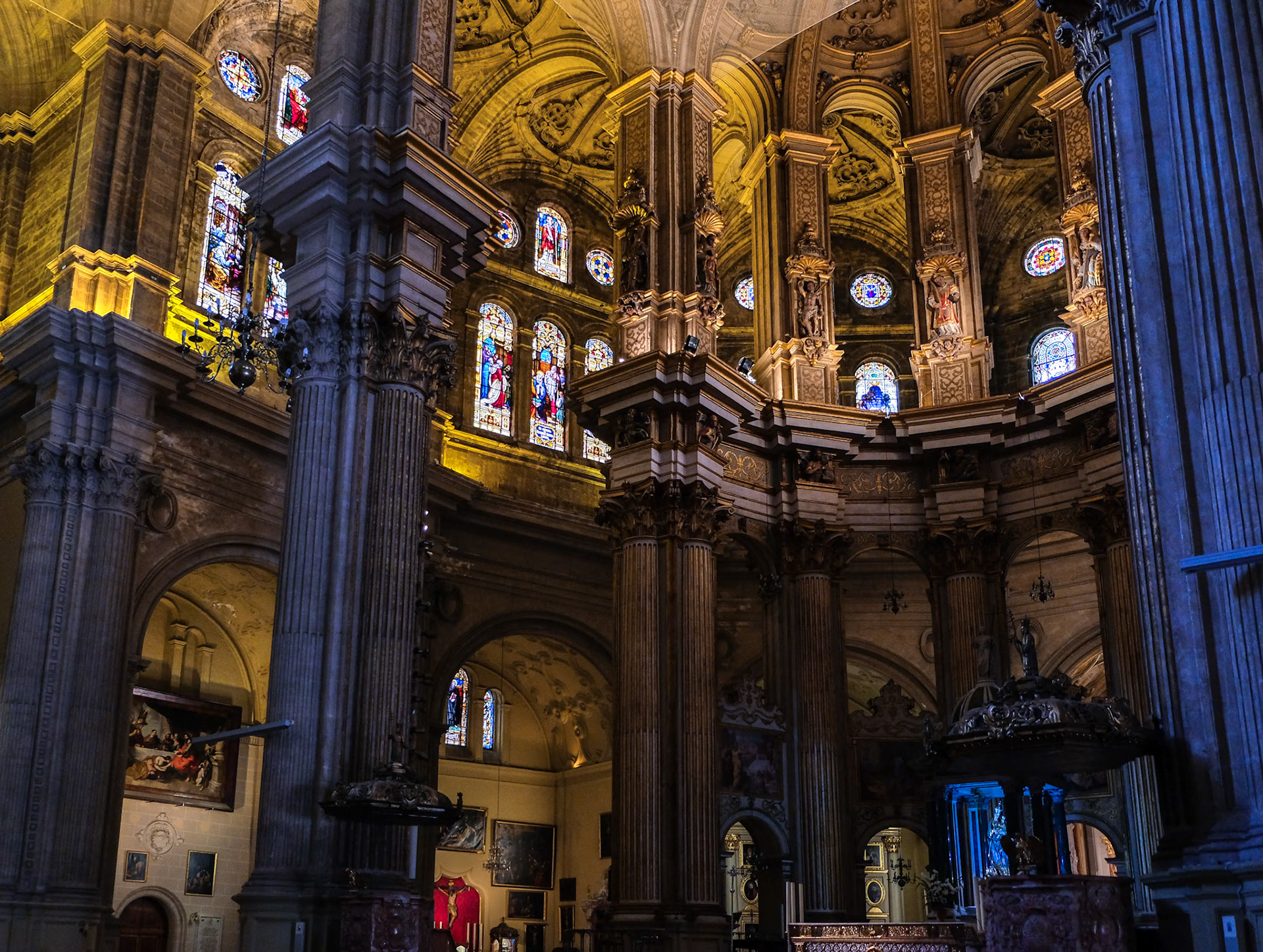 Interior View of the Cathedral of the Incarnation in Malaga