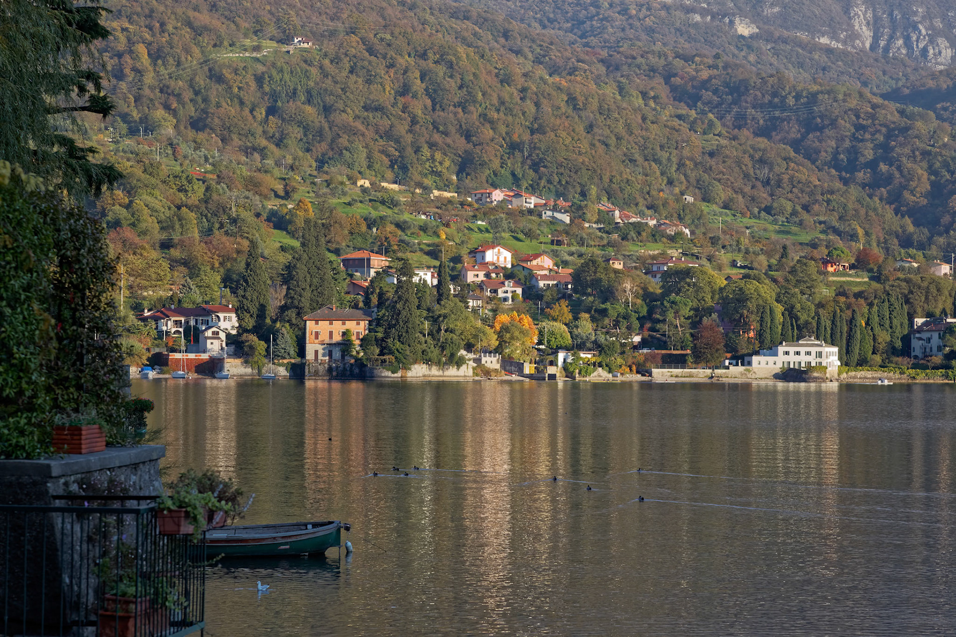 MANDELLO DEL LARIO, LOMBARDY/ITALY - OCTOBER 29 : View of Lake Como from Mandello del Lario Italy on October 29, 2010