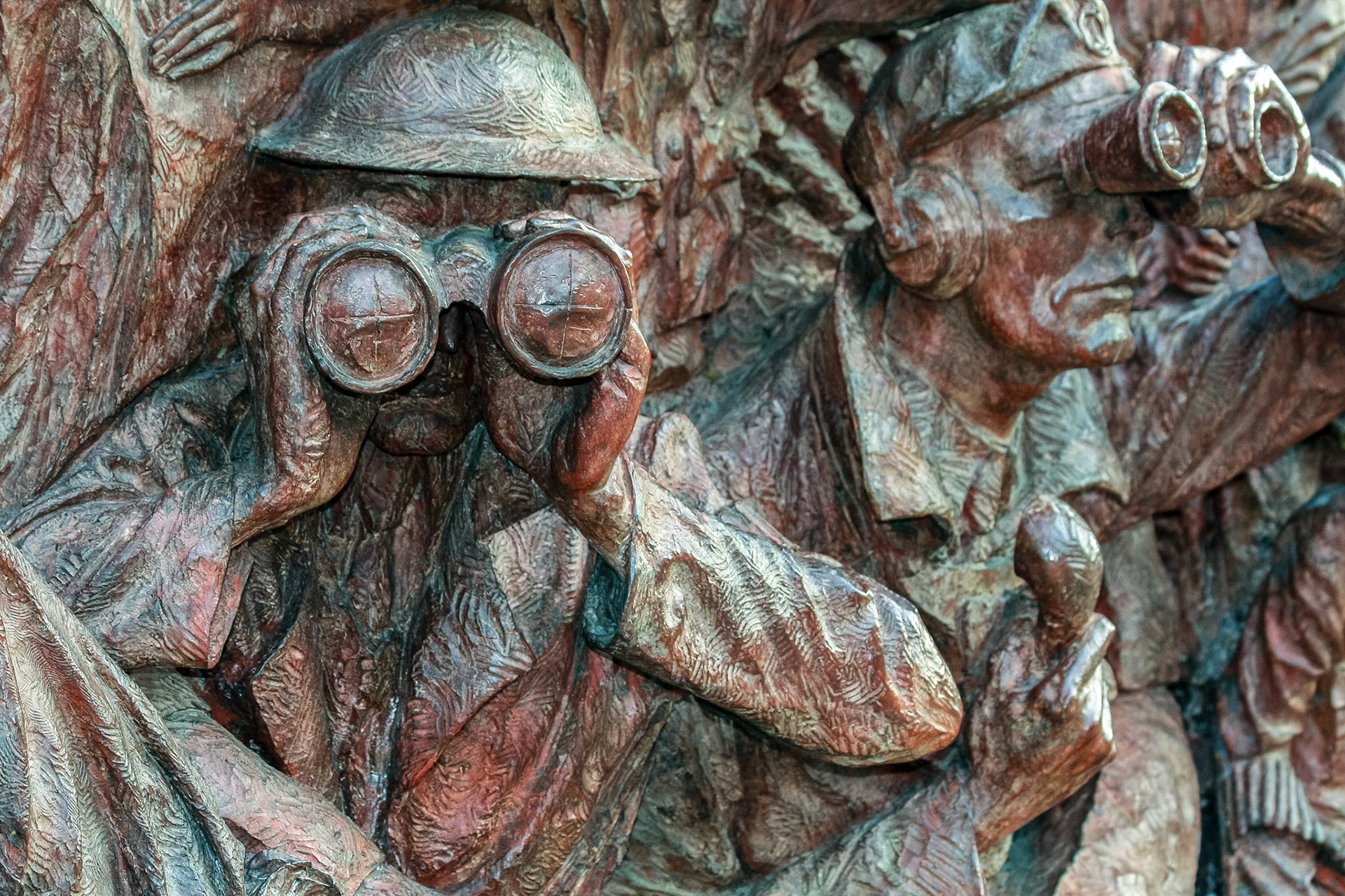 LONDON - DECEMBER 20 : Close-up of part of Battle of Britain War Memorial in London on December 20, 2007