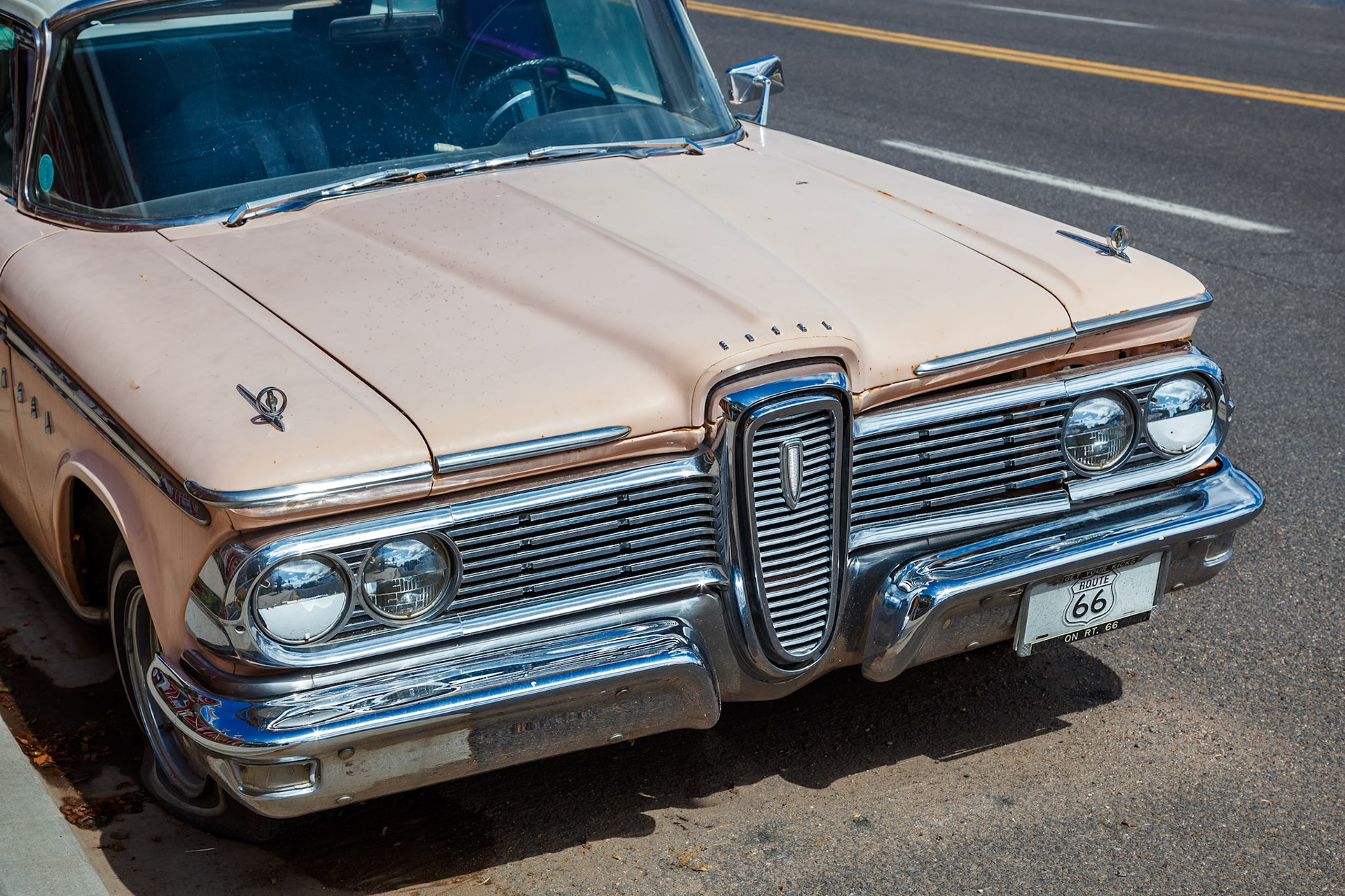 SELIGMAN, ARIZONA/USA - JULY 31 : Old Edsel parked in Seligman Arizona on July 31, 2011
