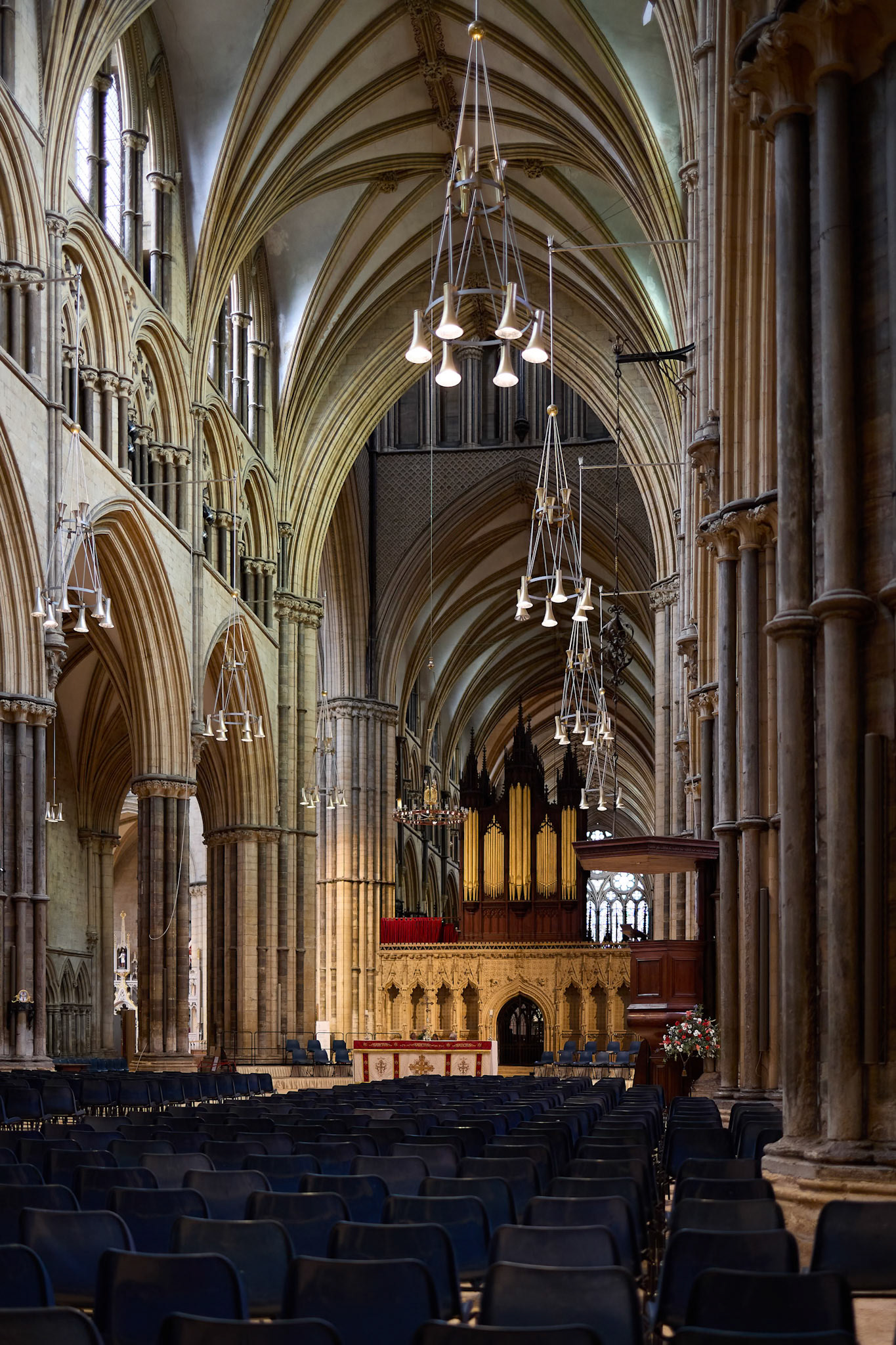 Lincoln, Lincolnshire, UK,  September 19. Interior view of the Cathedral in Lincoln, Lincolnshire on September 19, 2023