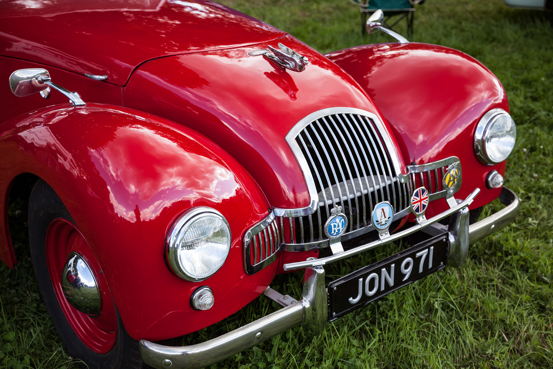 RUDGWICK, SUSSEX, UK - AUGUST 27 : Vintage Allard sports car in Rudgwick Sussex UK on August 27, 2011