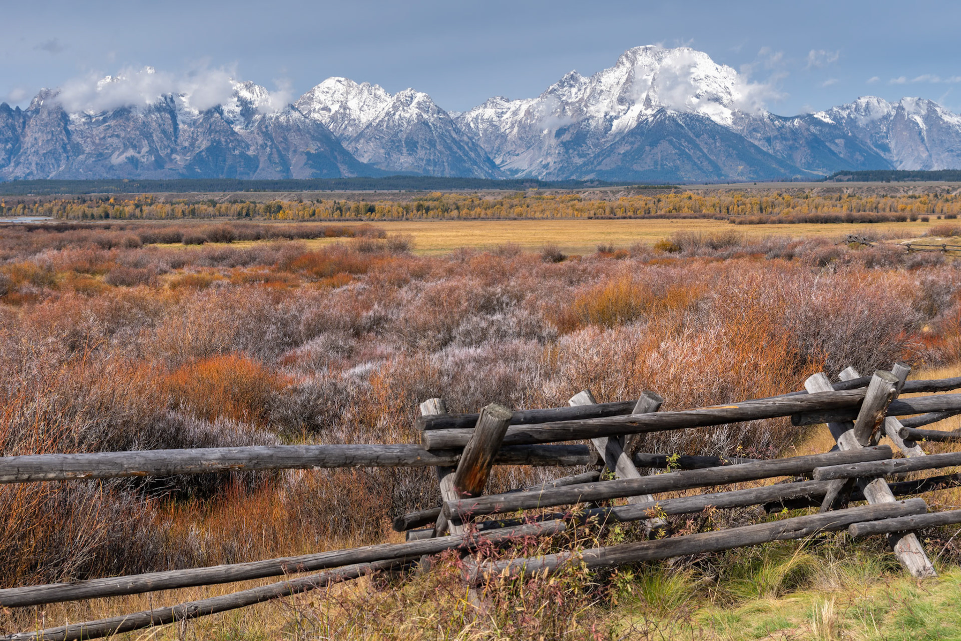 View of the Grand Teton Mountain Range