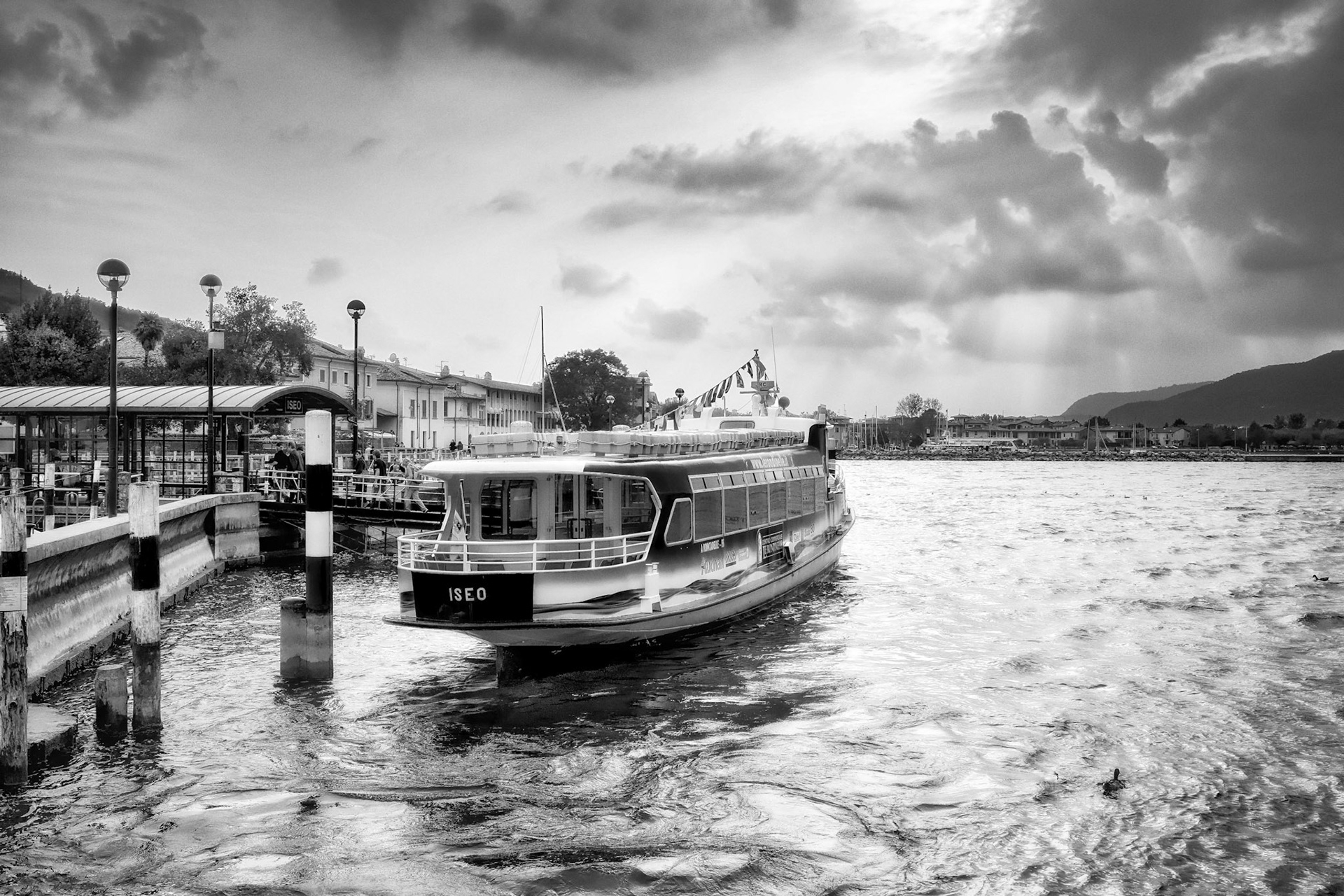 Ferry on Lake Iseo at Sarnico