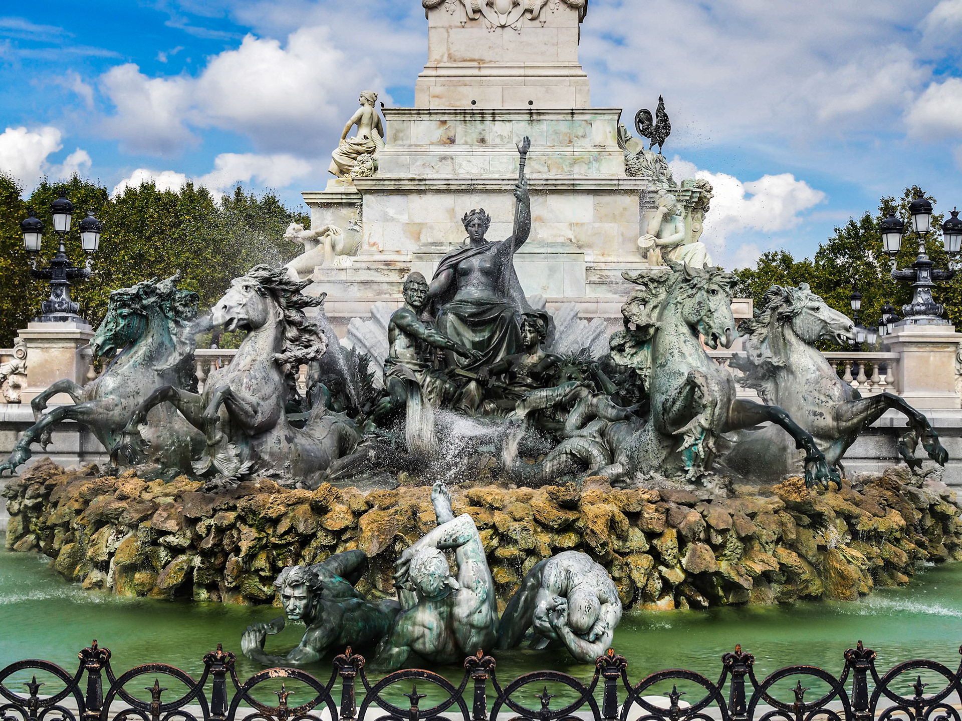 Monument to the Girondins in Place des Quincones Bordeaux