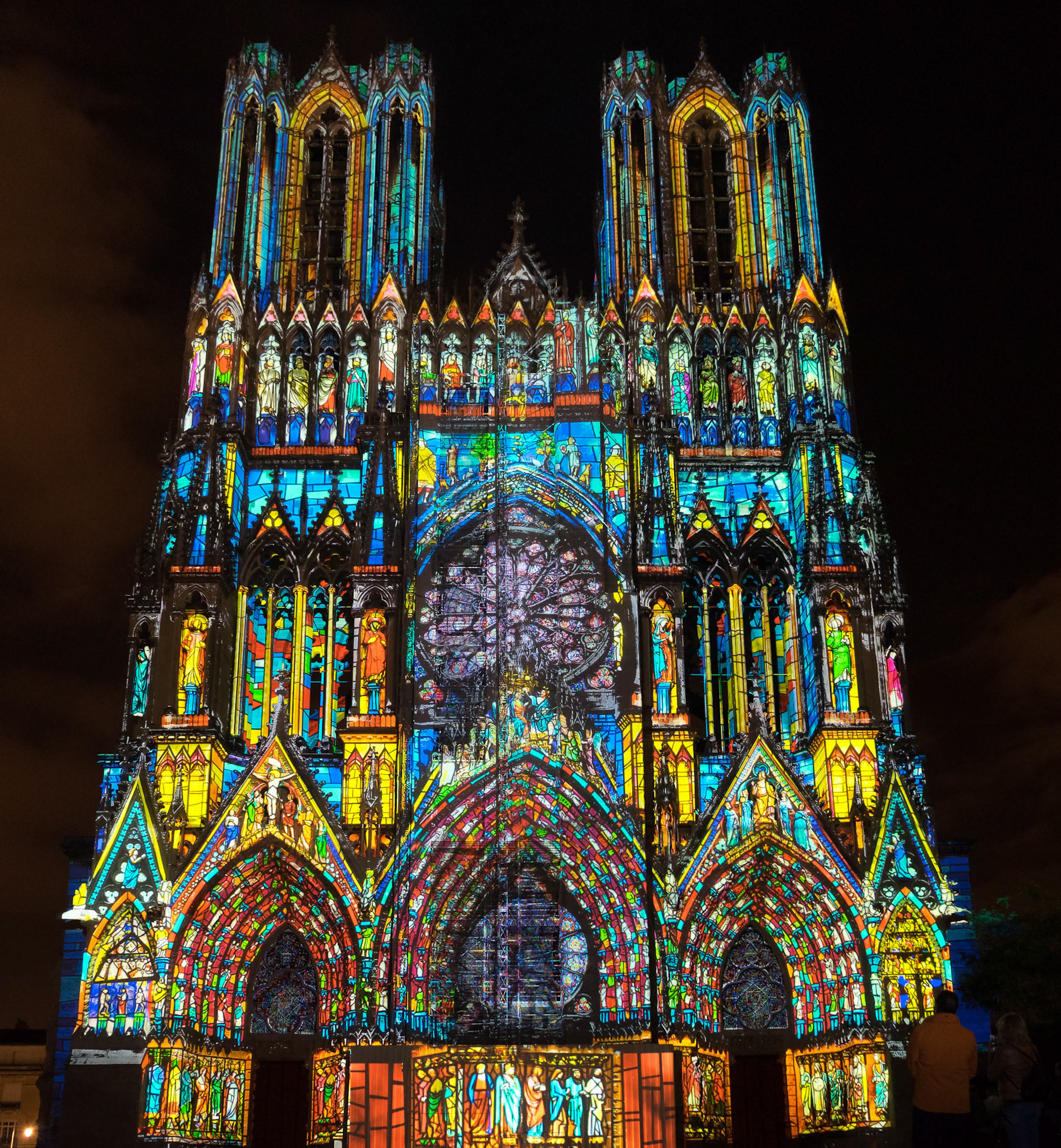 Light Show at Reims Cathedral