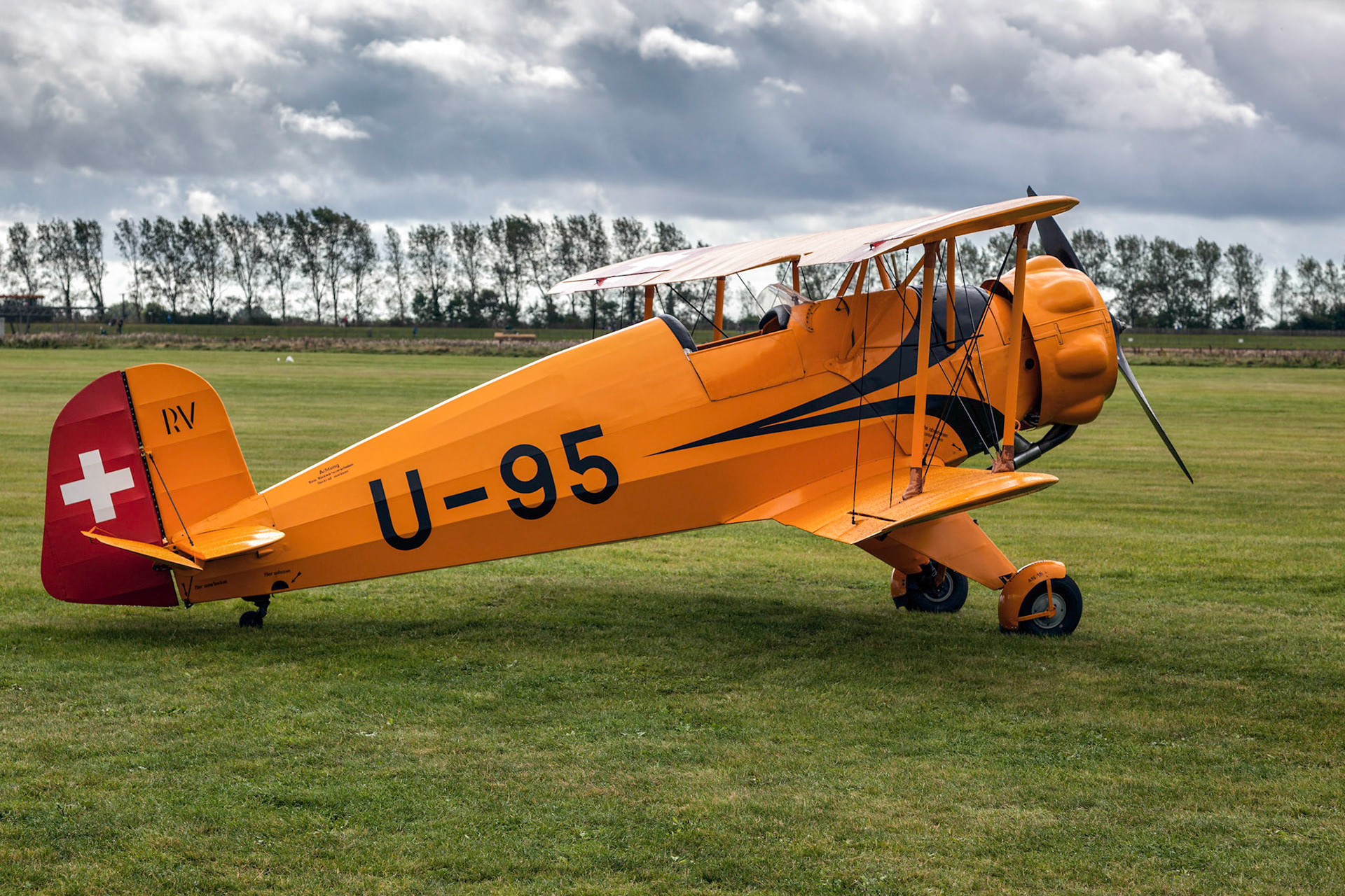 Bucker 131 Jungmann Vintage Biplane U95 at Goodwood