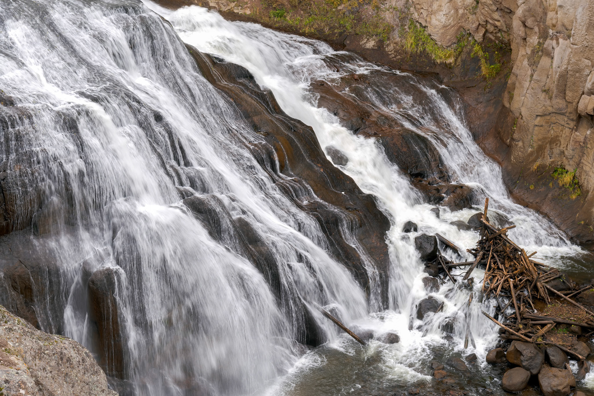 View of Gibbon Falls in Yellowstone