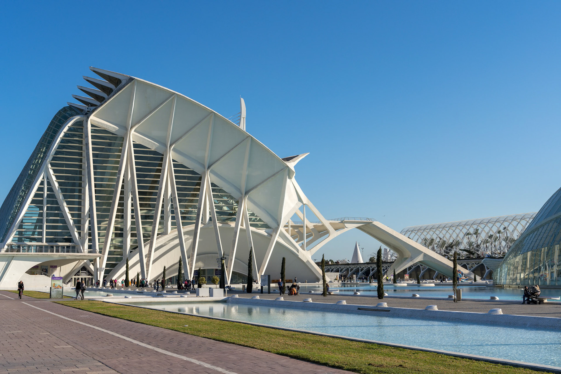 VALENCIA, SPAIN - FEBRUARY 25 : Principe Felipe science museum in Valencia Spain on February 25, 2019. Unidentified people