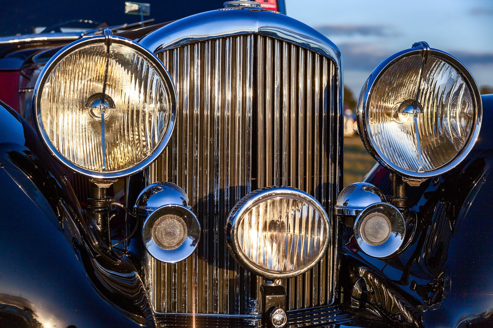 Close-up of the Front of a Vintage Bentley