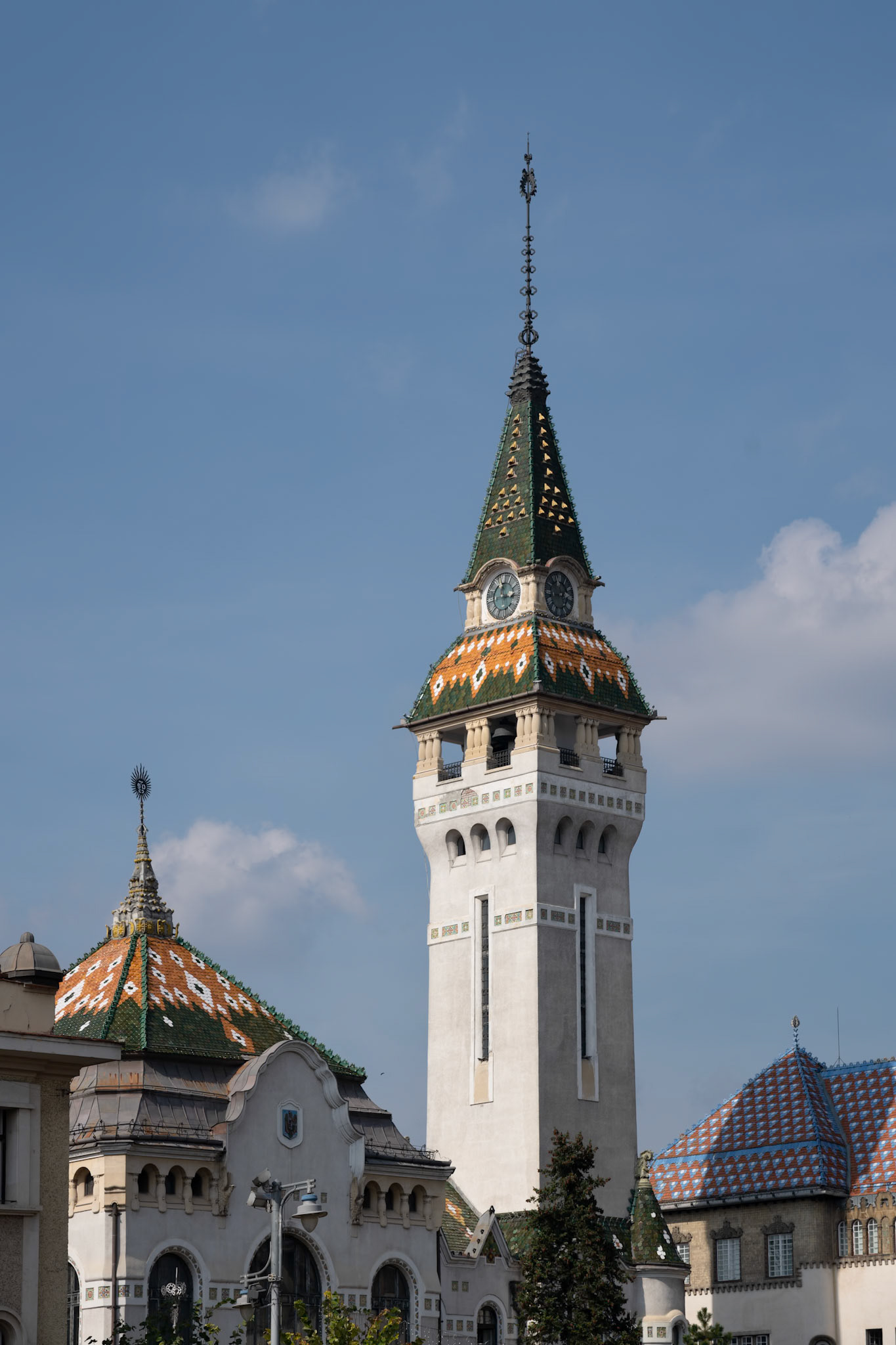 TARGU MURES, TRANSYLVANIA/ROMANIA - SEPTEMBER 17 : The Prefecture Tower in Targu Mures Transylvania Romania on September 17, 2018
