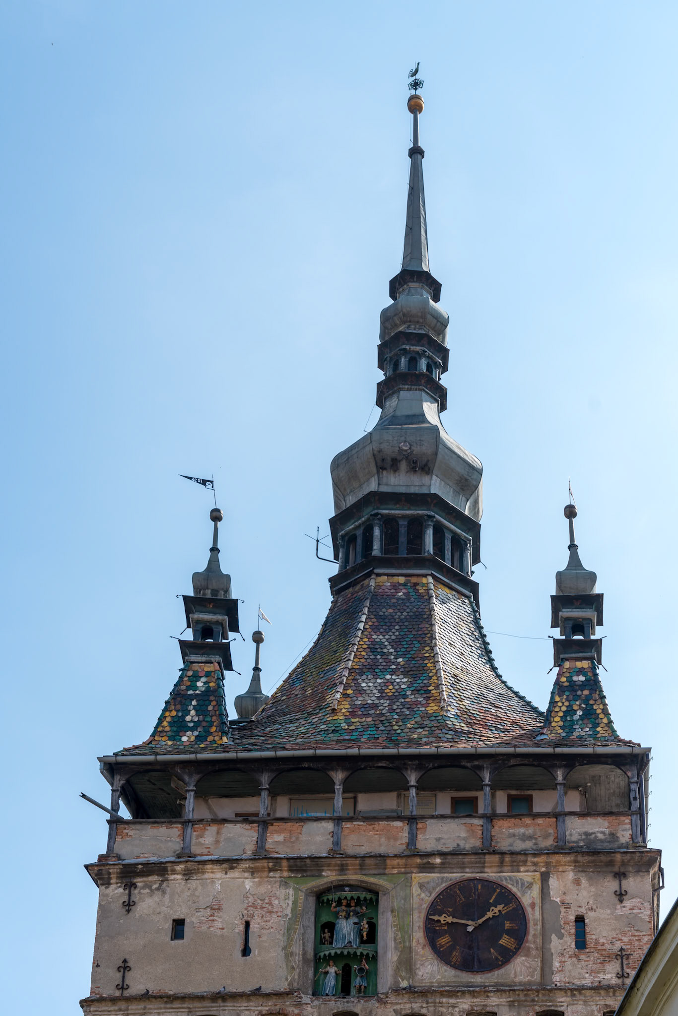 SIGHISOARA, TRANSYLVANIA/ROMANIA - SEPTEMBER 17 : The Clock Tower Gateway to Sighisoara Transylvania Romania on September 17, 2018