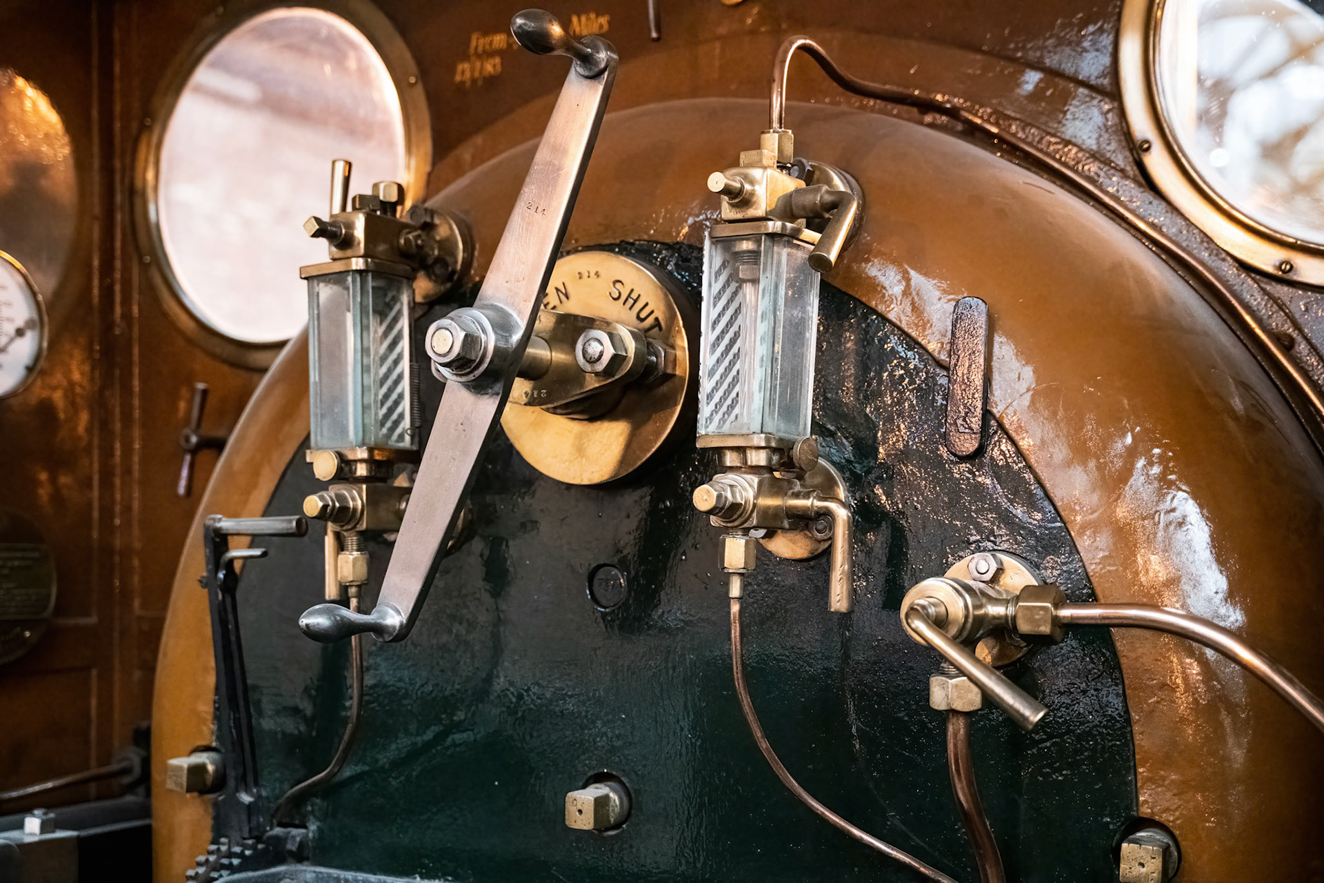 YORK, NORTH YORKSHIRE, UK - FEBRUARY 20. Cab of Gladstone locomotive in York, North Yorkshire on February 20, 2020