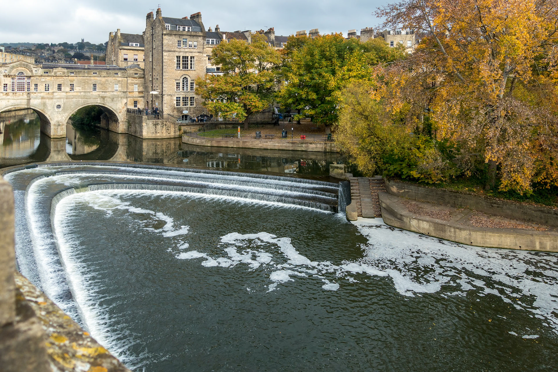 View of Pulteney Bridge in Bath