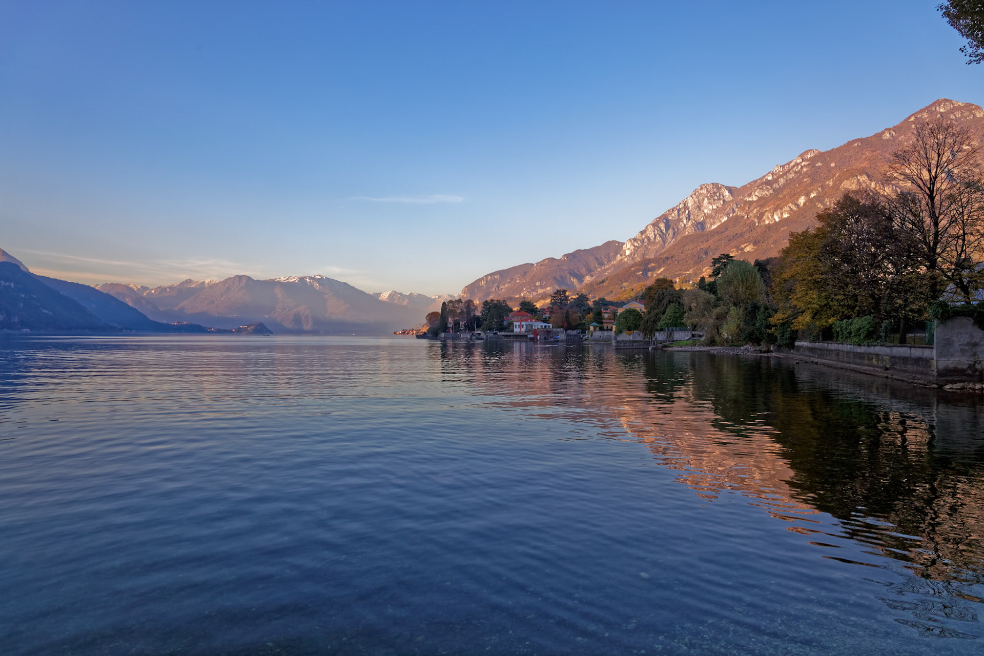 MANDELLO DEL LARIO, LOMBARDY/ITALY - OCTOBER 29 : View of Lake Como from Mandello del Lario Italy on October 29, 2010