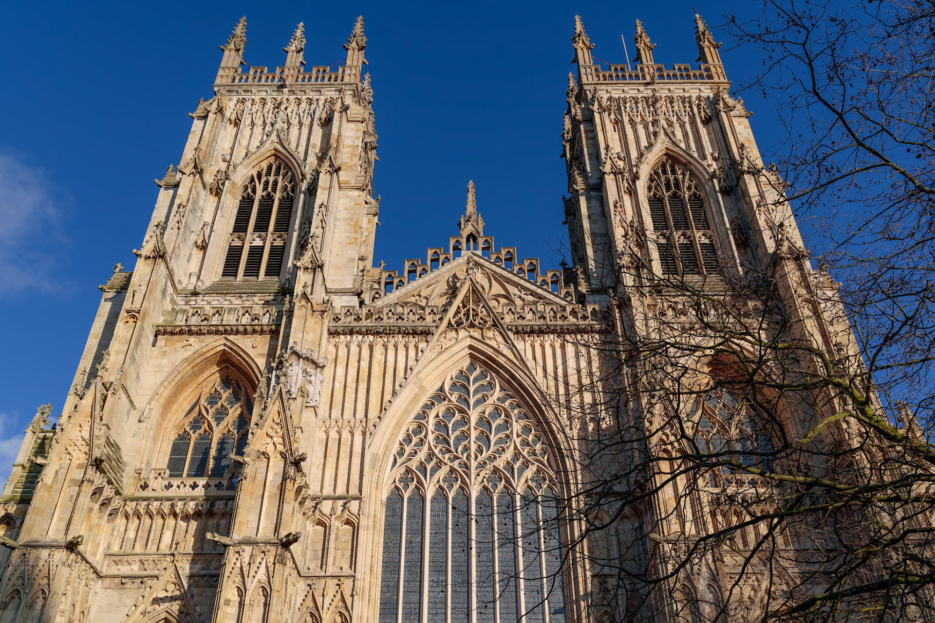YORK, NORTH YORKSHIRE/UK - FEBRUARY 20 : View of York Minster in York, North Yorkshire on February 20, 2020