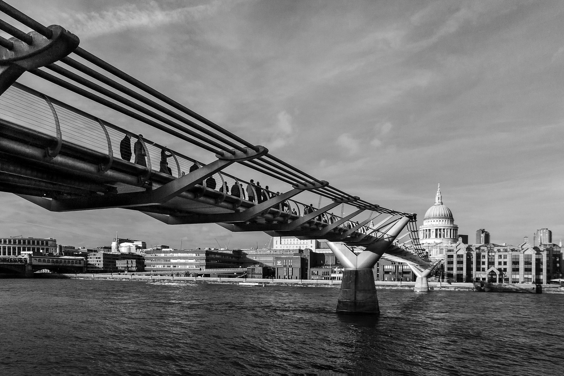 Millennium Bridge and St Pauls Cathedral