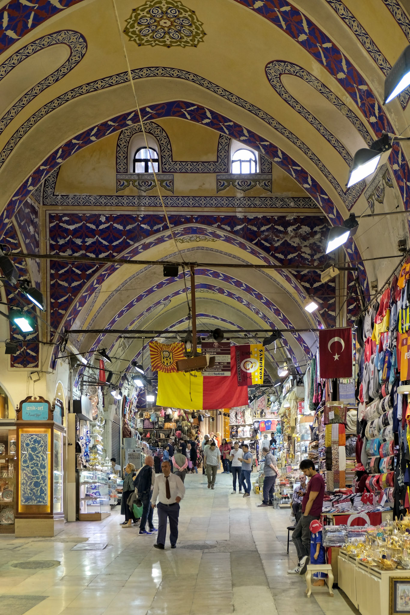 ISTANBUL, TURKEY - MAY 25 : People shopping in the Grand Bazaar in Istanbul Turkey on May 25, 2018. Unidentified people