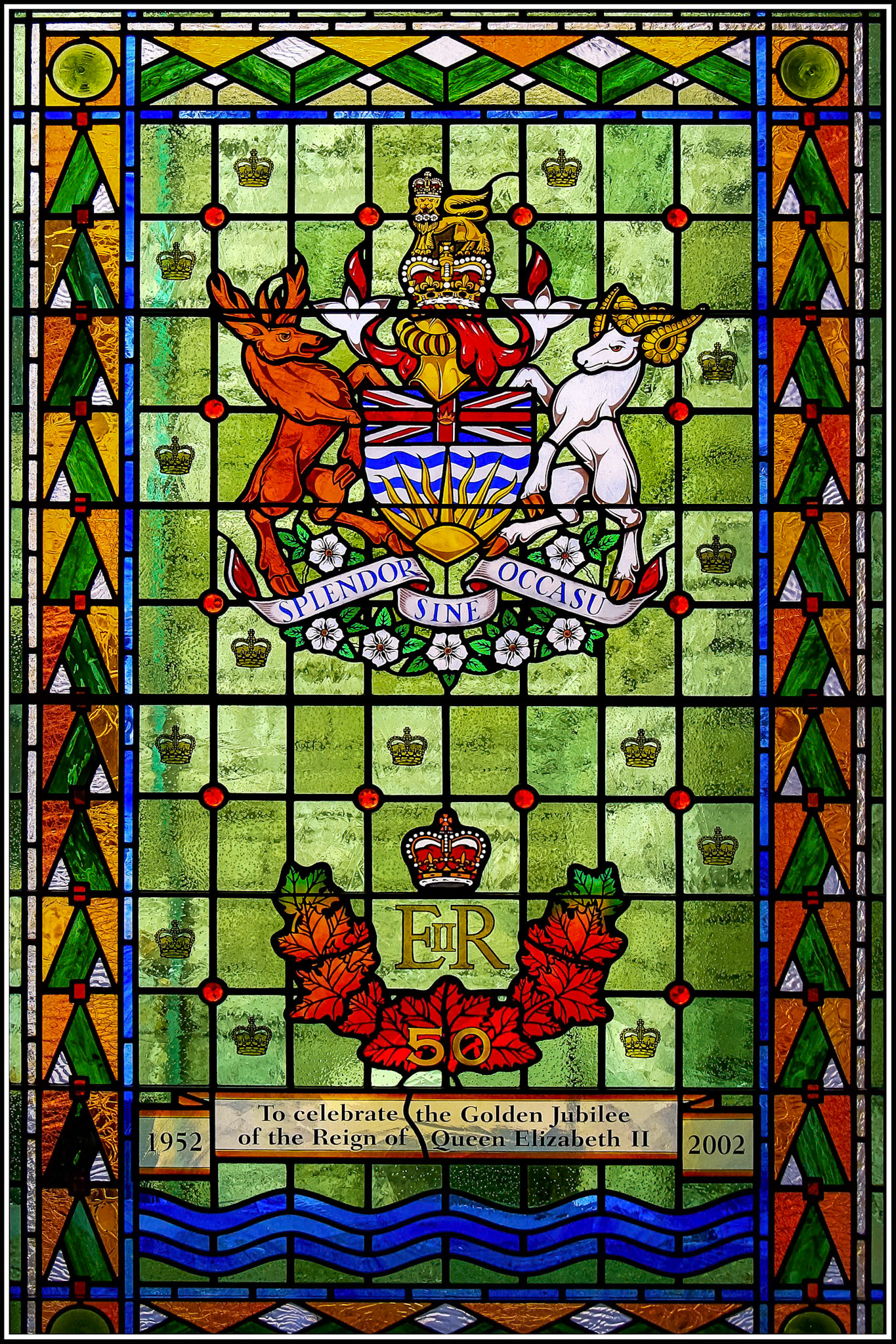 Stained Glass Window in the British Columbia Parliament Building