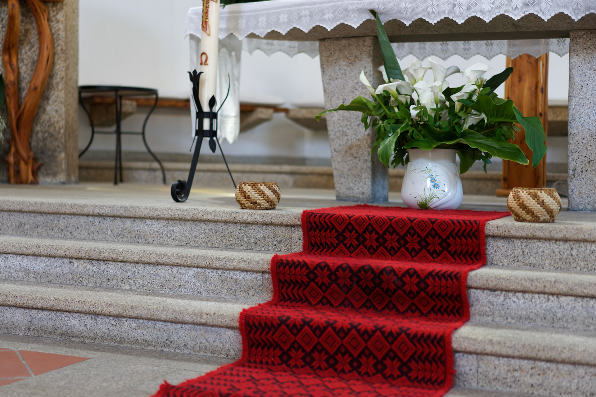 Interior Church of St. John the Baptist in Cannigione