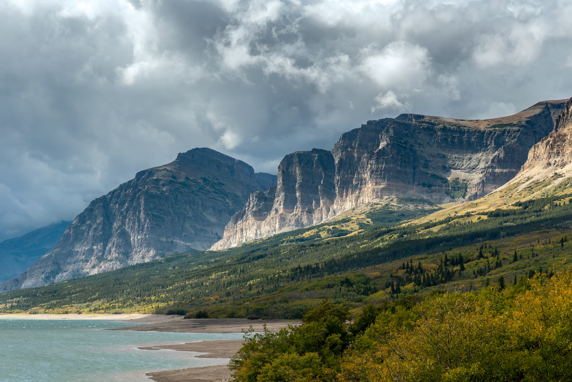 Storm Clouds Gathering over Lake Sherburne