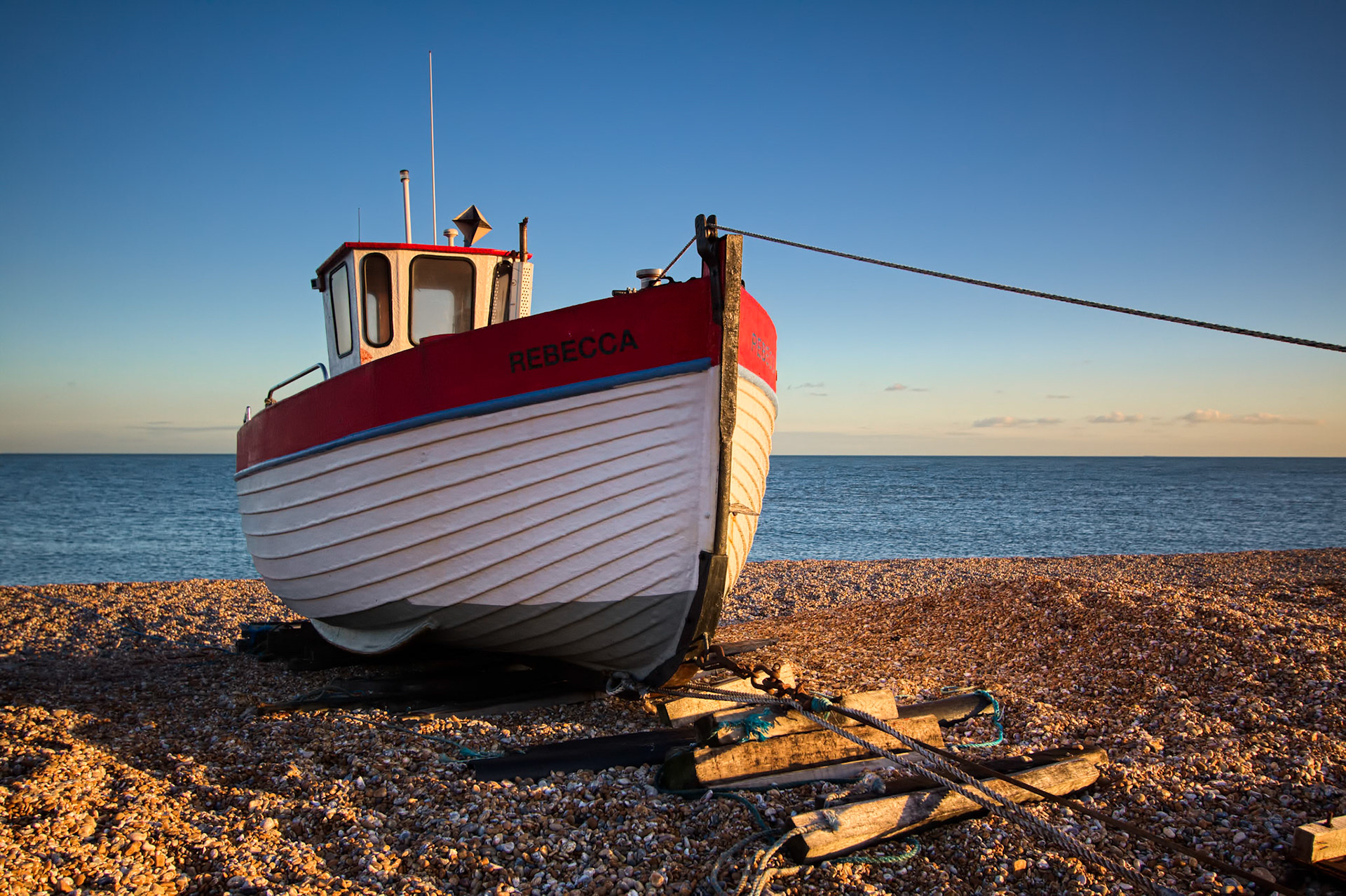 Fishing Boat on Dungeness Beach