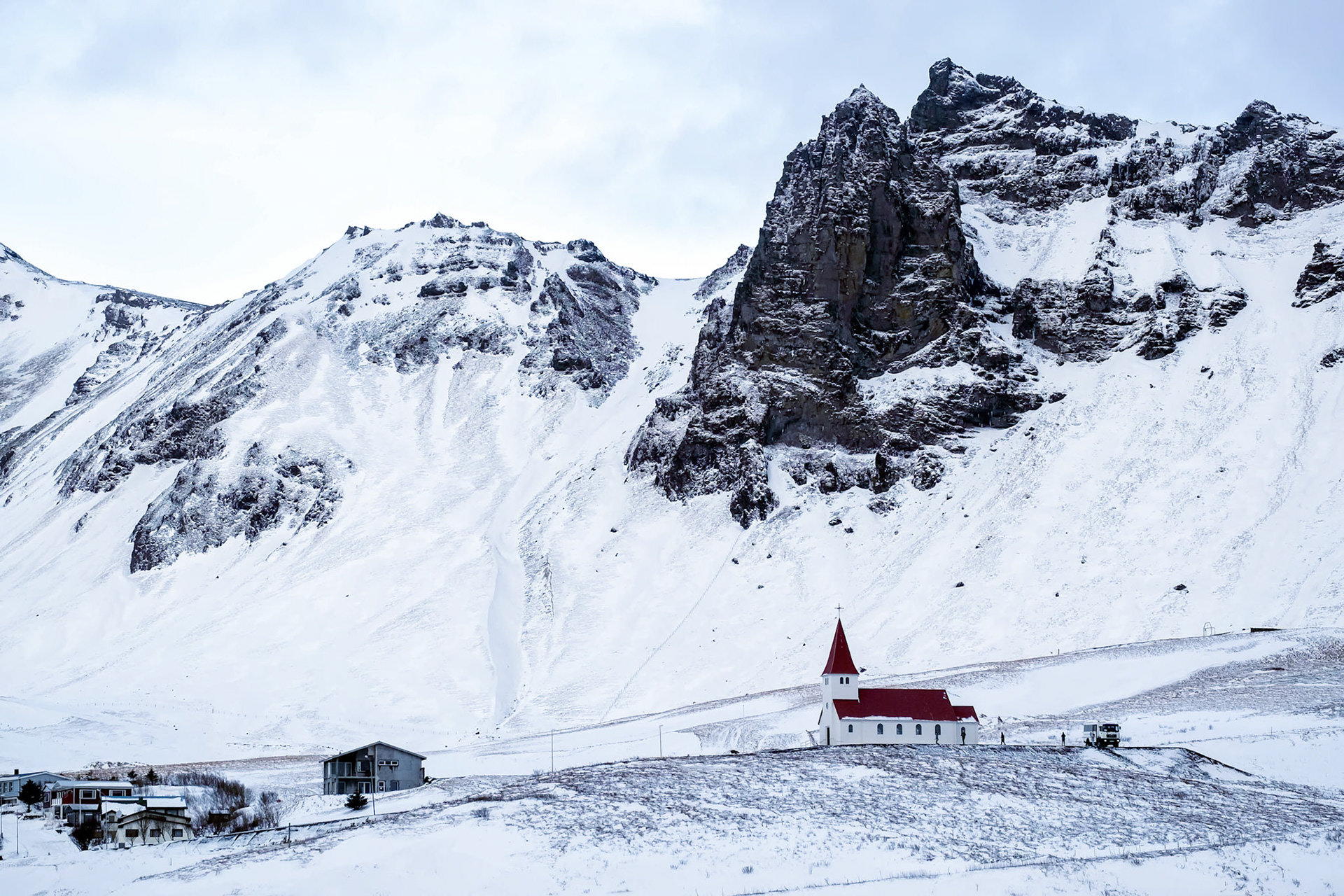 View of the Church at Vik Iceland