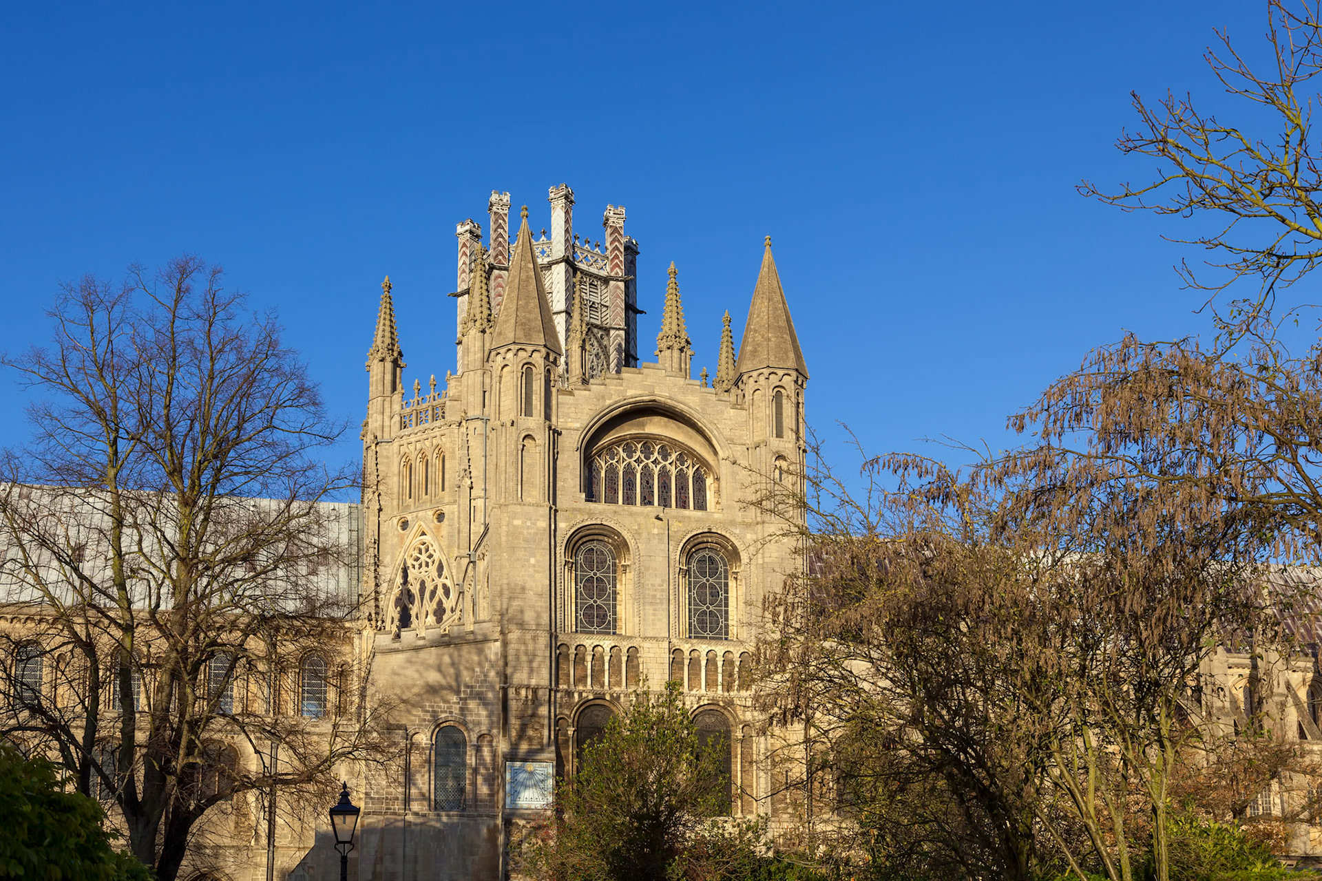 ELY, CAMBRIDGESHIRE/UK - NOVEMBER 23 : Exterior view of Ely Cathedral in Ely on November 23, 2012