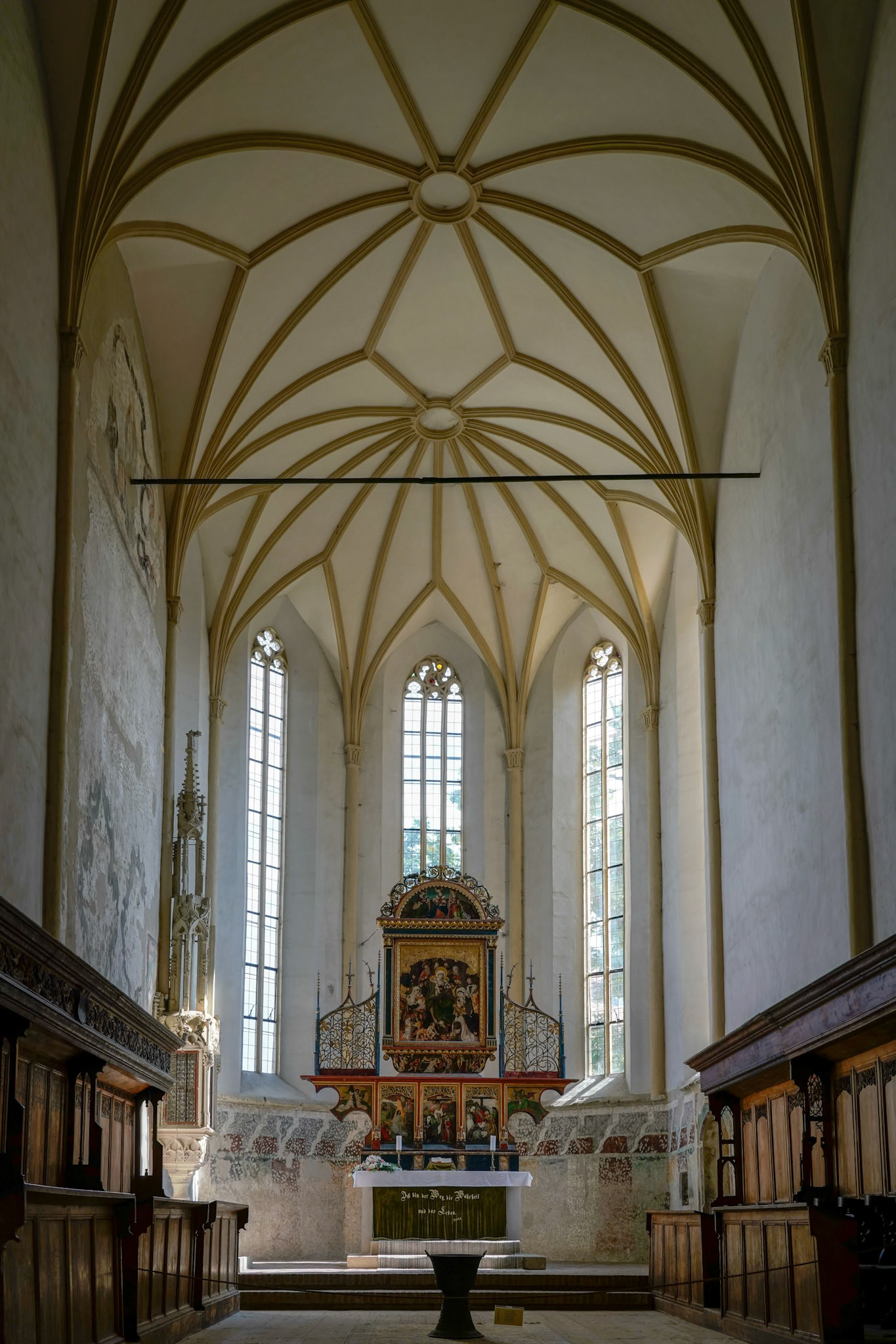SIGHISOARA, TRANSYLVANIA/ROMANIA - SEPTEMBER 17 : Interior view of the Church on the Hill in Sighisoara Transylvania Romania on September 17, 2018