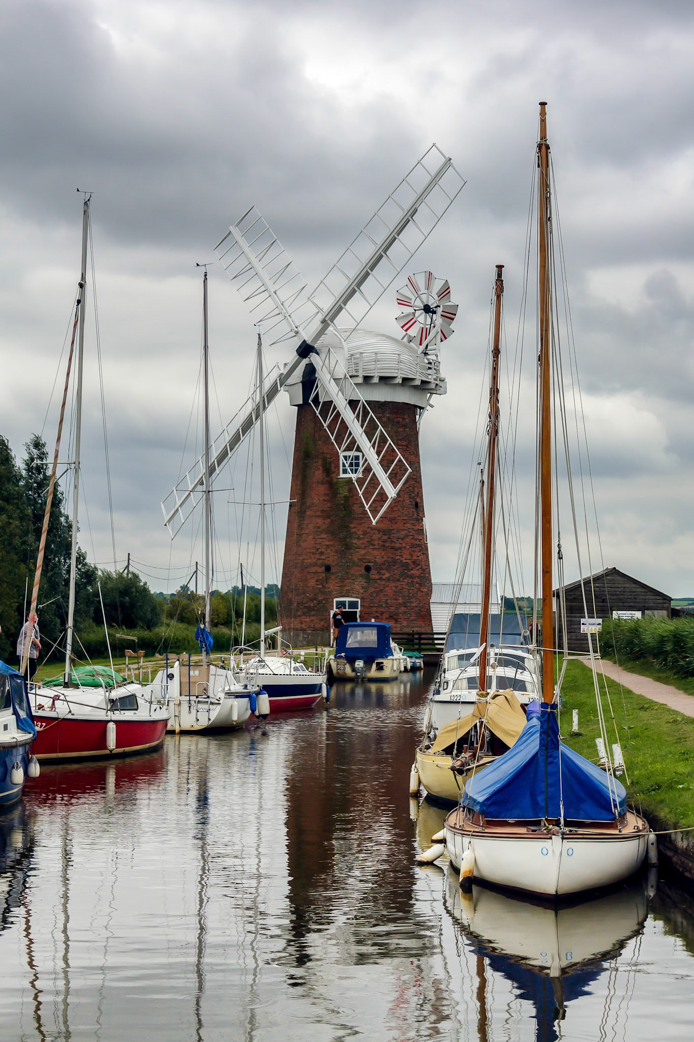 Yachts Moored Adjacent to Horsey Pump Norfolk