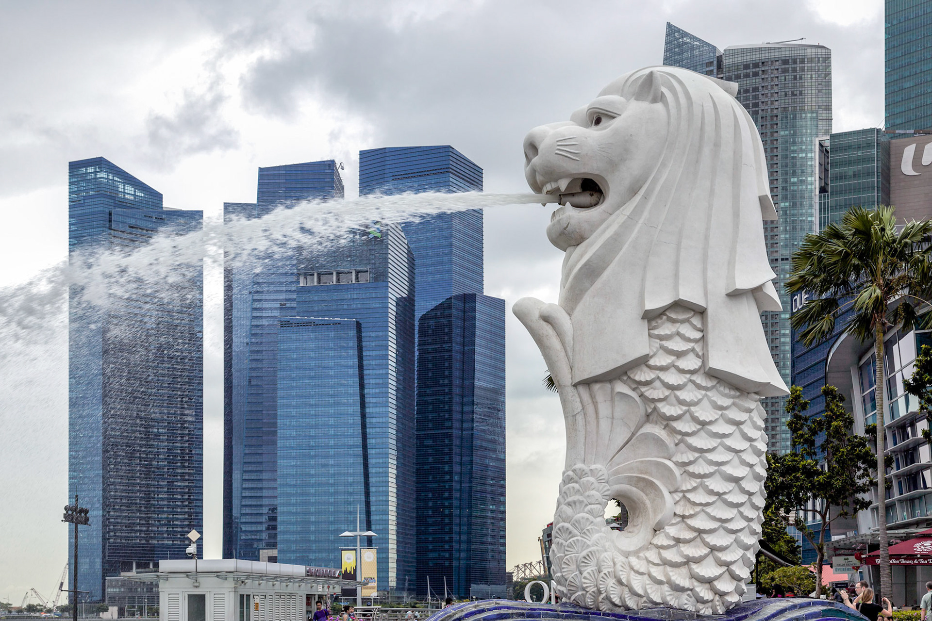 Merlion Fountain in Singapore