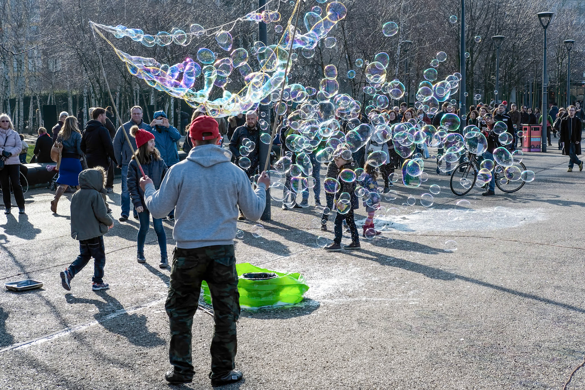 Bubblemaker on the Southbank of the Thames