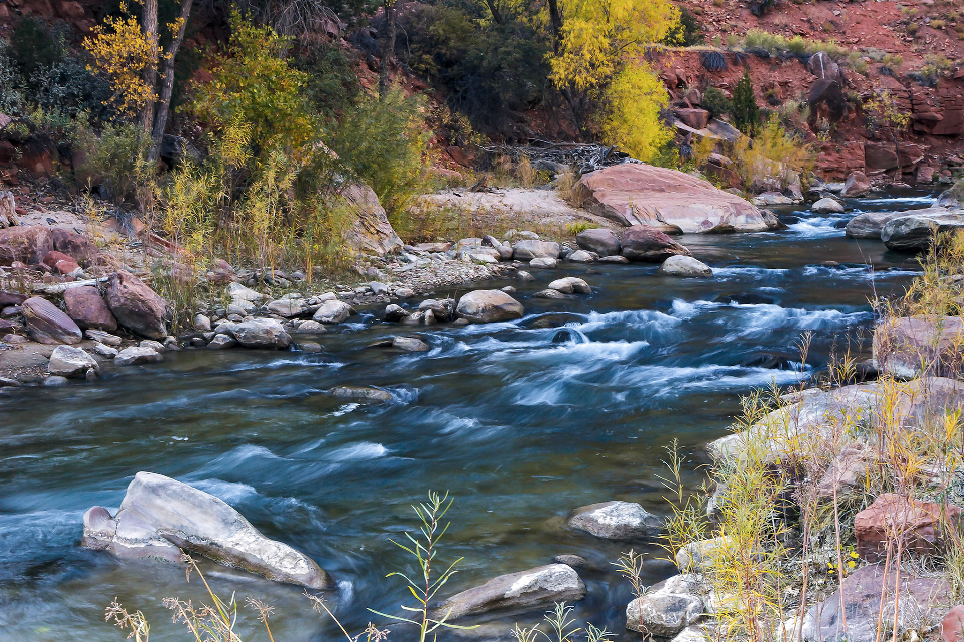 Boulders in the Virgin River